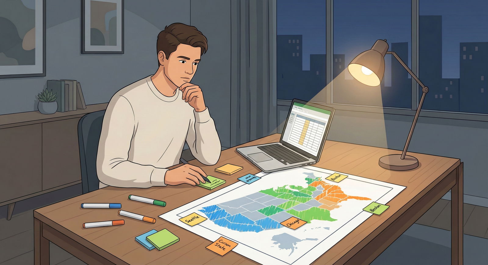 Medical resident marking regional preferences on US map Medical resident marking regional preferences on US map - for November–January: How to Reassess Regional Priorities Mid-Seas