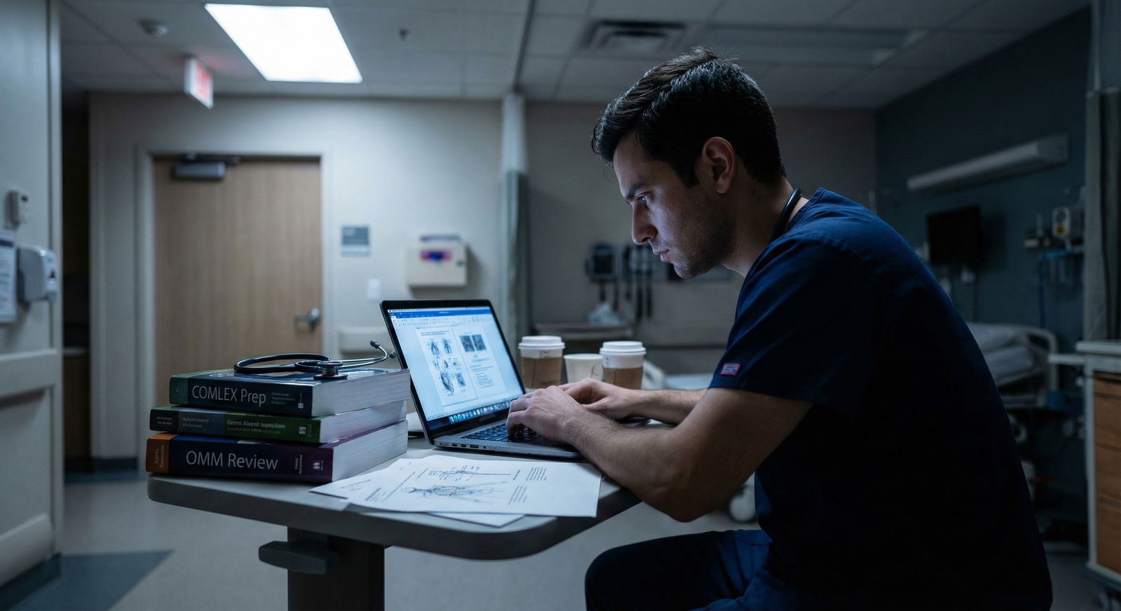 Medical student anxiously studying OMM for COMLEX Level 3 -  for Anxious About COMLEX Level 3 OMM: How Underprepared Is Too M