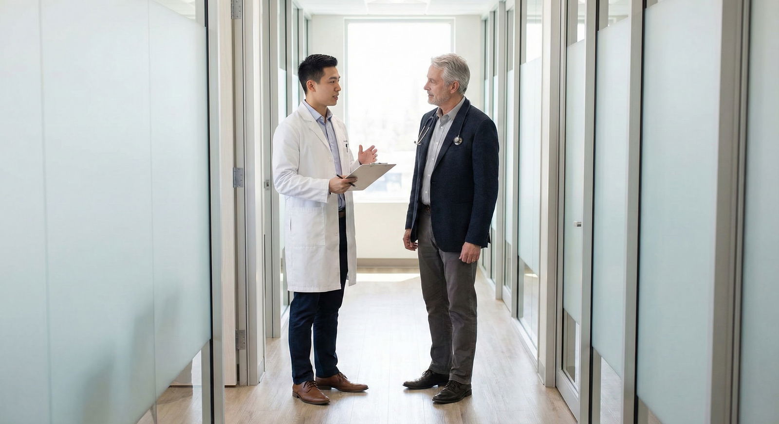 Medical student asking an attending physician for a residency recommendation letter after clinic -  for I Only Have One Stron