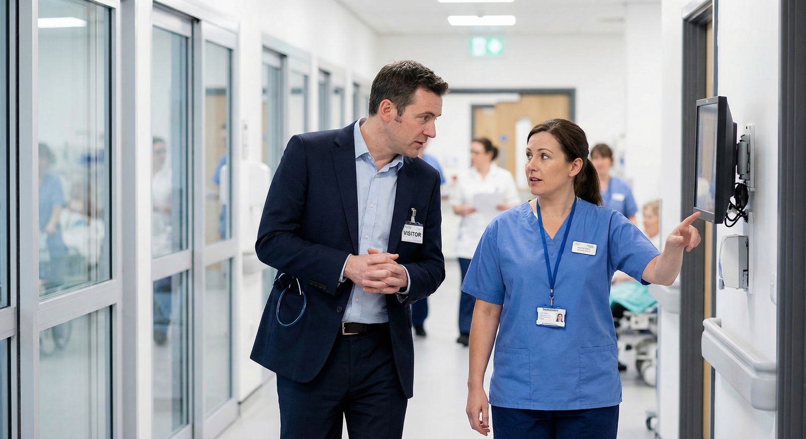 Exhausted resident in a busy hospital ward at night -  for Is High Clinical Volume Good Training or Exploitation? Data‑Driven