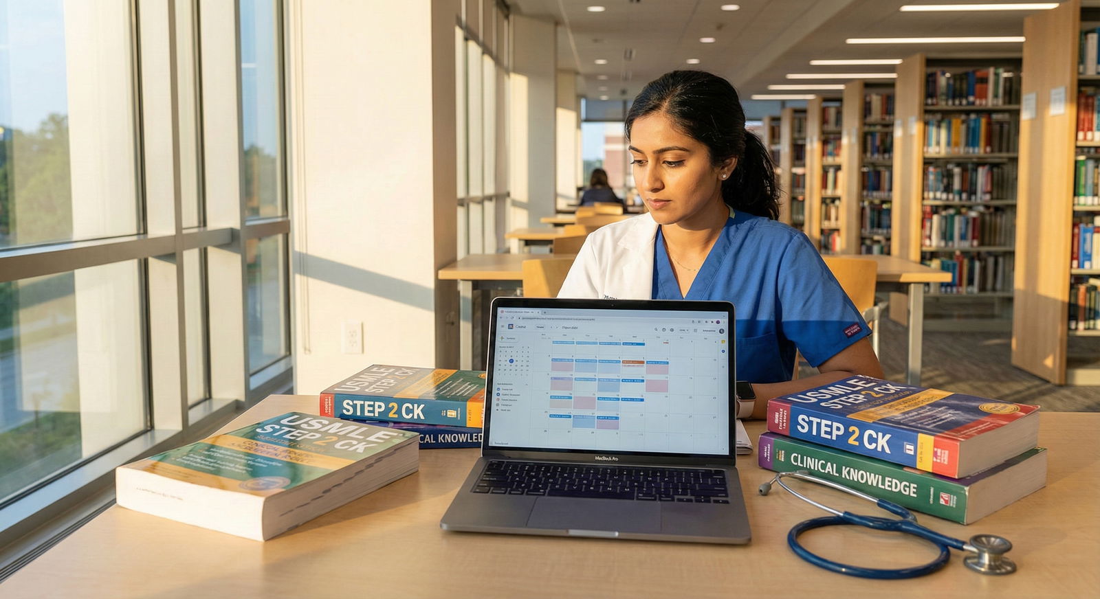 Medical students walking through an international hospital courtyard -  for International Electives in the Step 1 P/F Era: Do