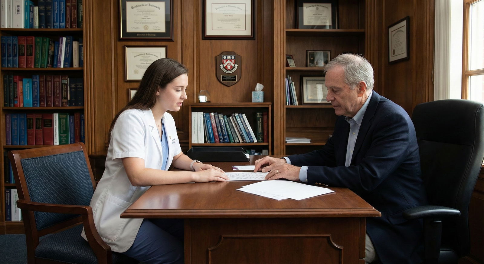 Medical student receiving feedback on clinical professionalism during rotation -  for Low Professionalism Scores on Rotations