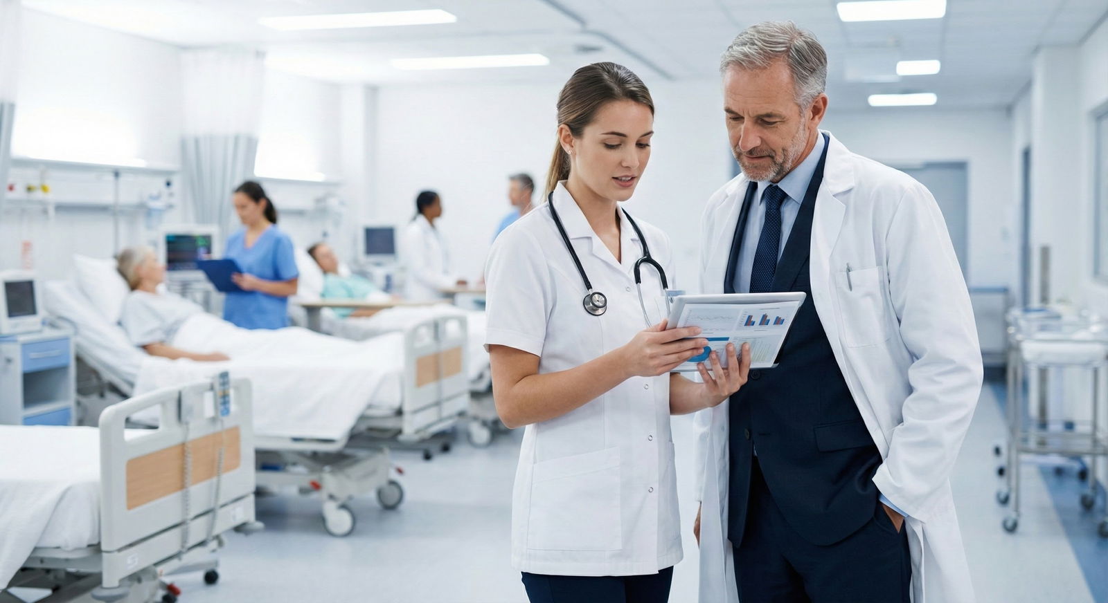 Medical student on a hospital rotation speaking with an attending physician -  for If You’re a DO Without USMLE Scores: How t