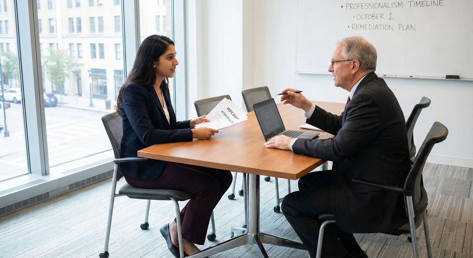 Medical student practicing interview answers about professionalism -  for Timeline for Repairing a Professionalism Record Bef