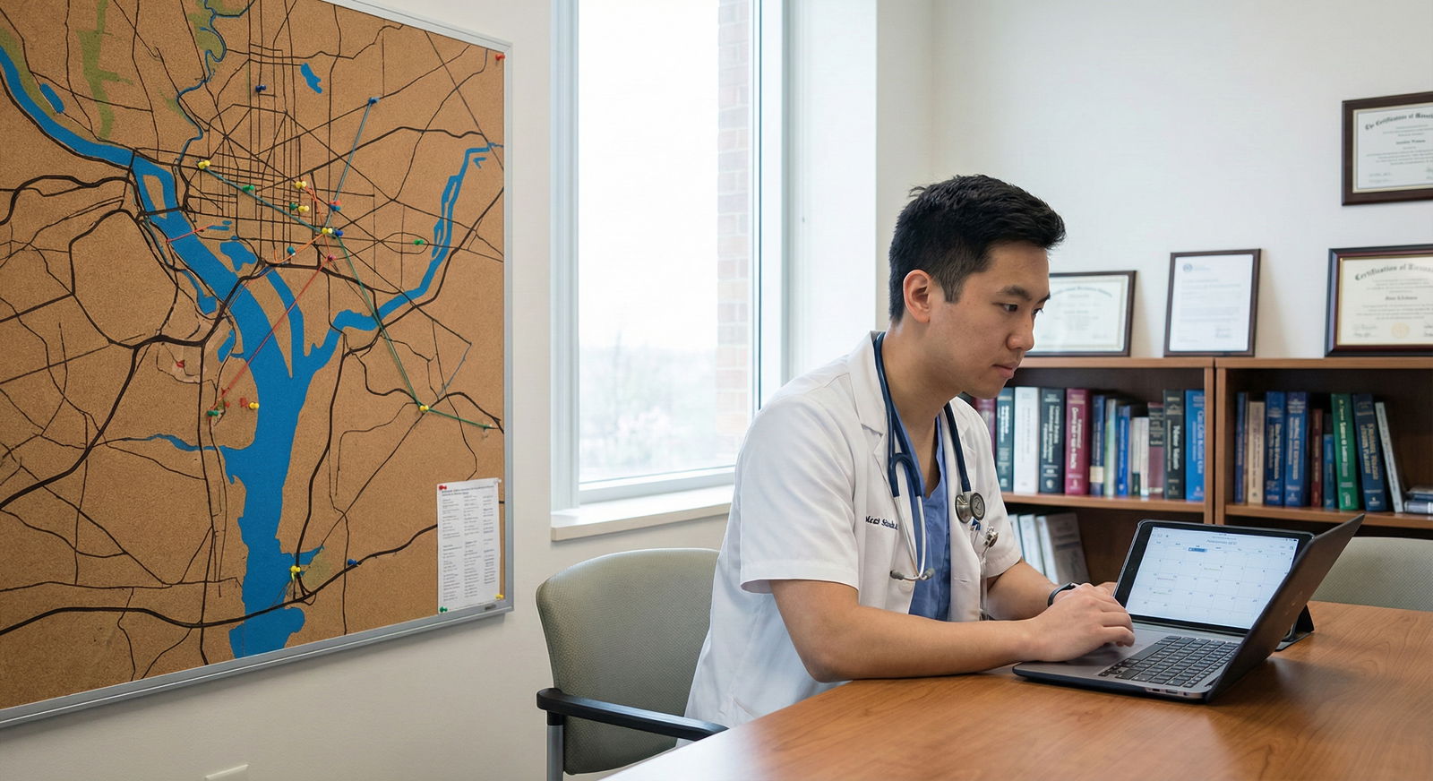 Map illustrating regional medical training and practice areas -  for Is It Smart to Train Where You Ultimately Want to Practi