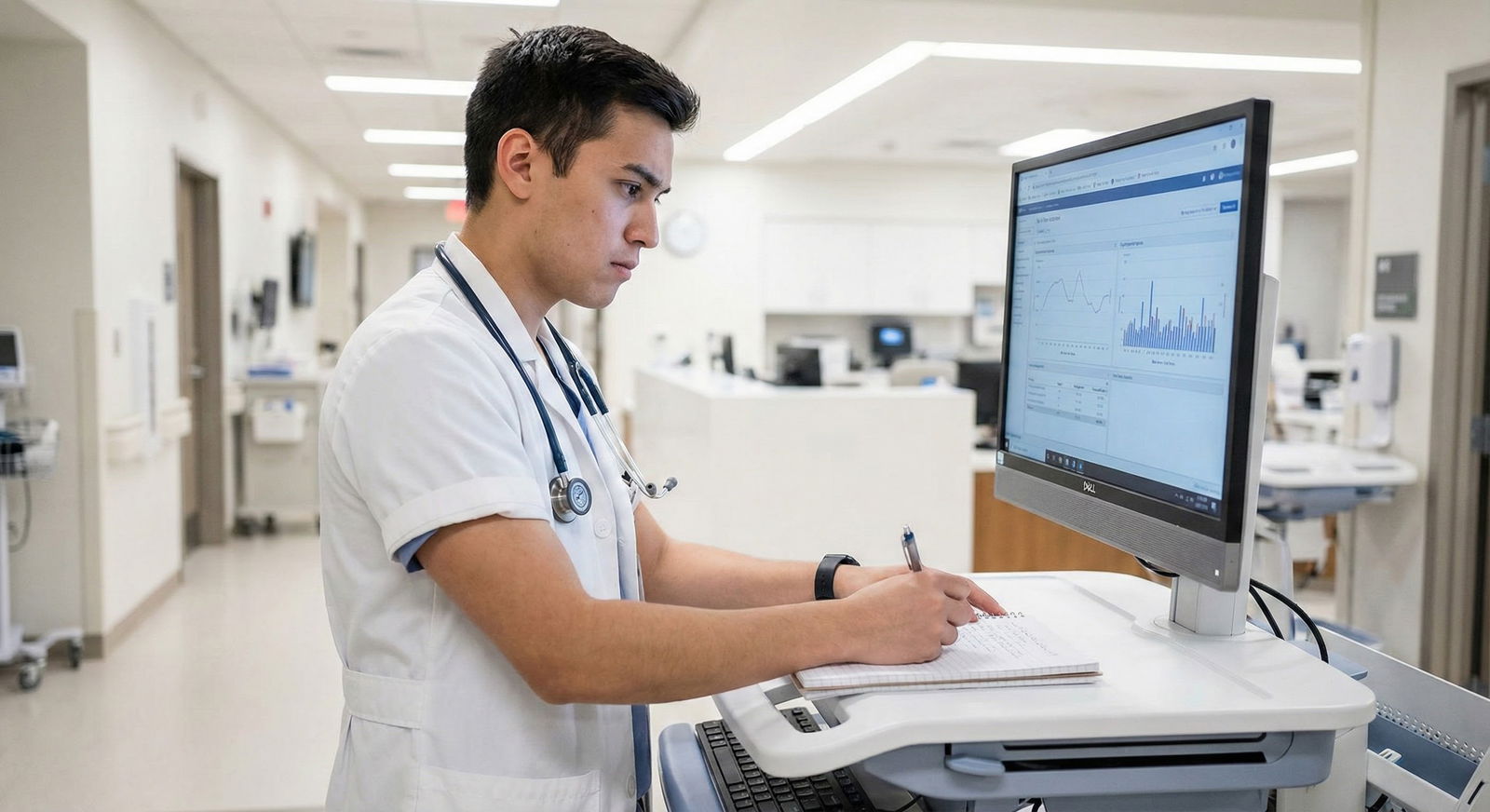 Medical student reviewing patient chart carefully Medical student reviewing patient chart carefully - for What PDs Infer When You Fumble ‘Tell Me About a Mistake You Made’
