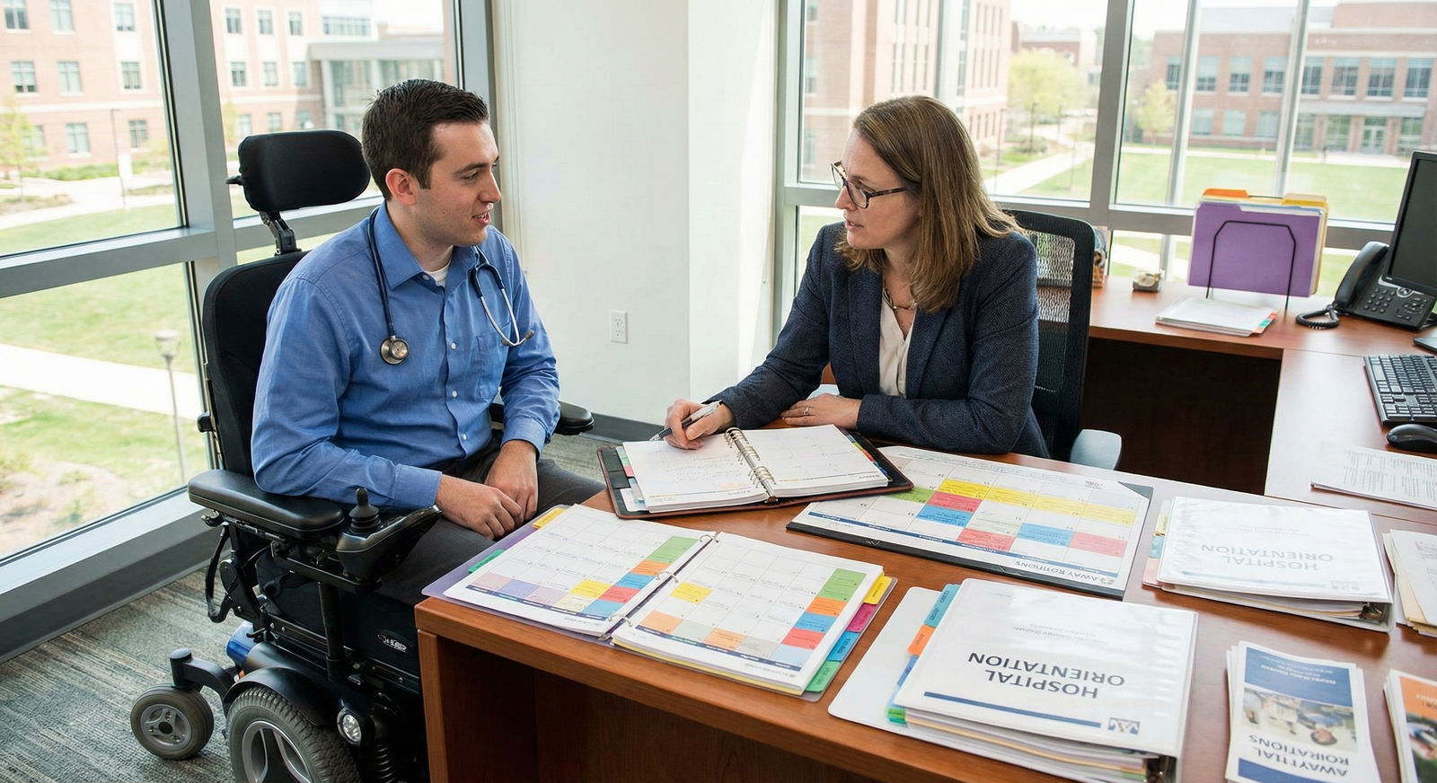 Physician updating calendar and planning adjusted timeline -  for I Need Time Off for Treatment—Will That Derail My Promotion