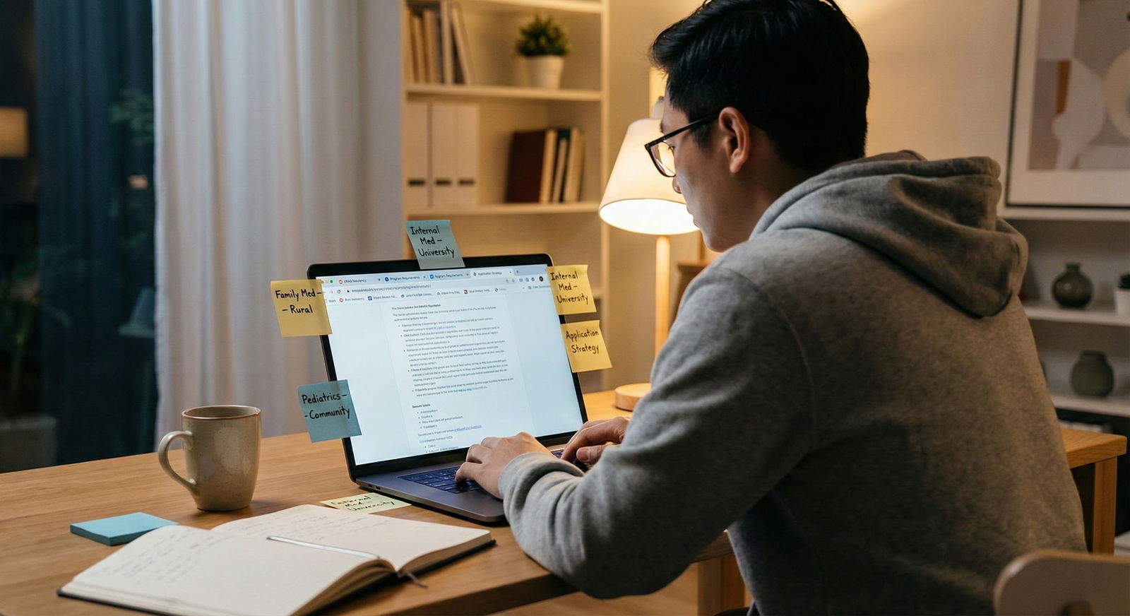 Medical student looking worried at laptop while checking ERAS deadlines -  for I Can’t Finish Everything by September 15: Whi