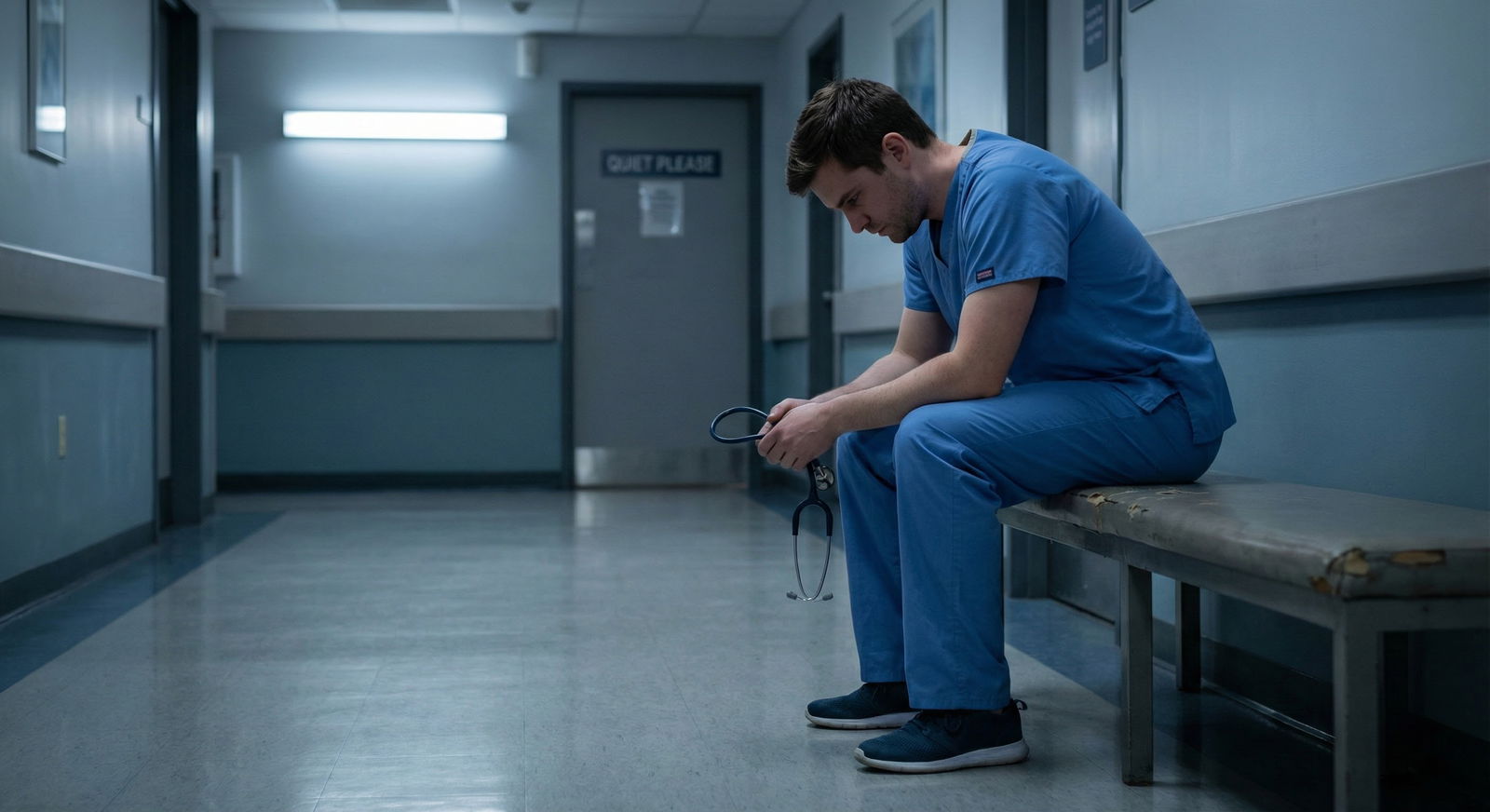 Physician resting with eye mask and earplugs Physician resting with eye mask and earplugs - for How Do I Know If I Need a Therapist, Coach, or Just Better Sleep?