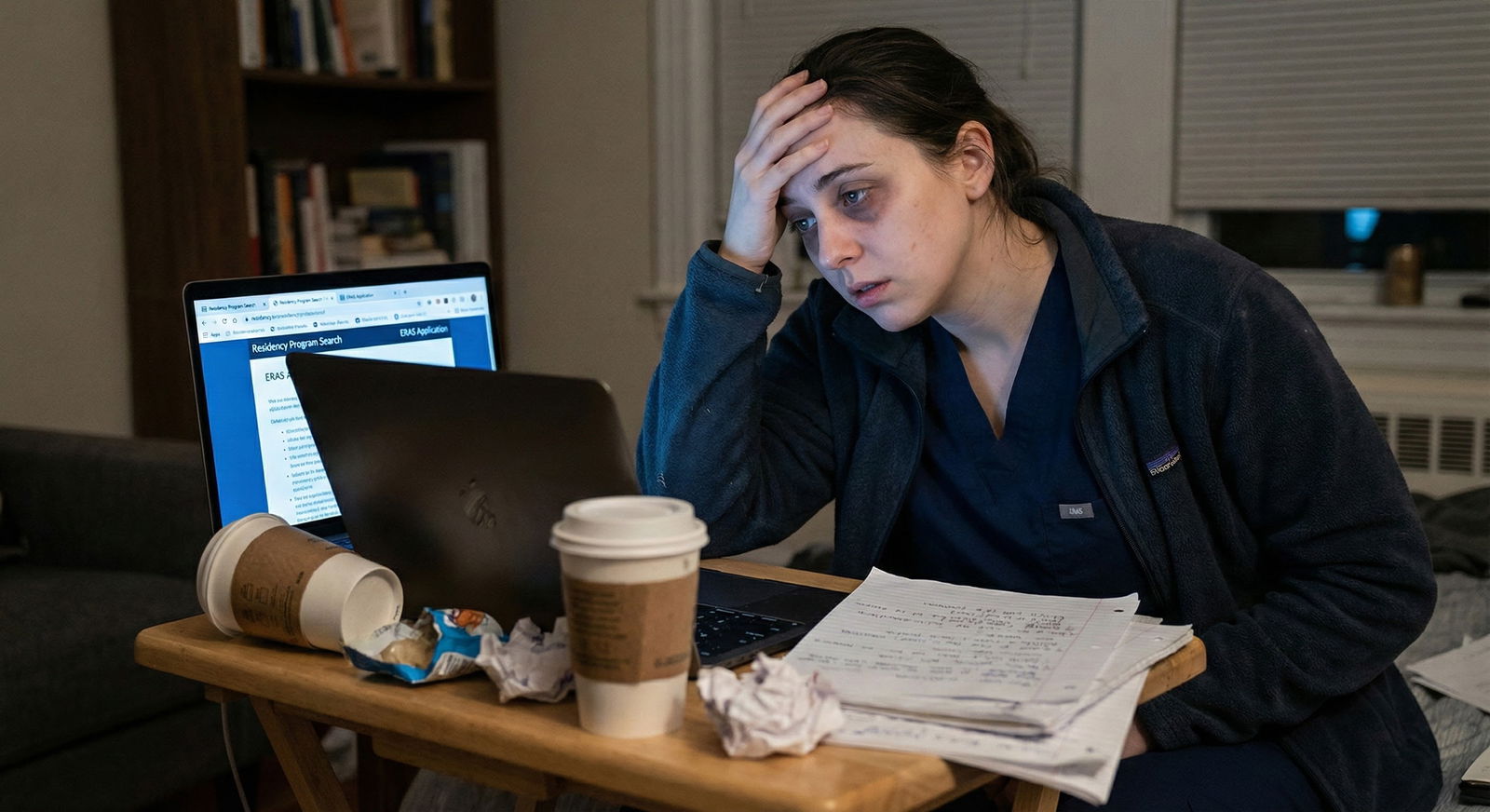 Couple reviewing residency program list together on laptop -  for How Many Programs Should I Apply To If I Plan to Couples Ma