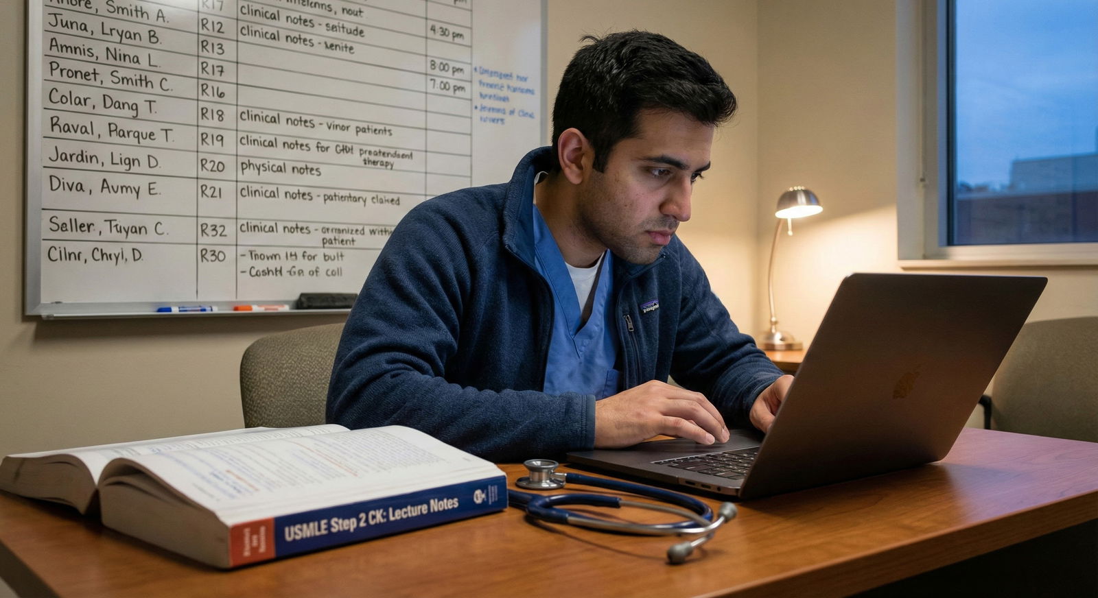 Medical student anxiously checking USMLE Step 2 CK score report on laptop -  for I Passed Step 2 CK by a Narrow Margin: How D