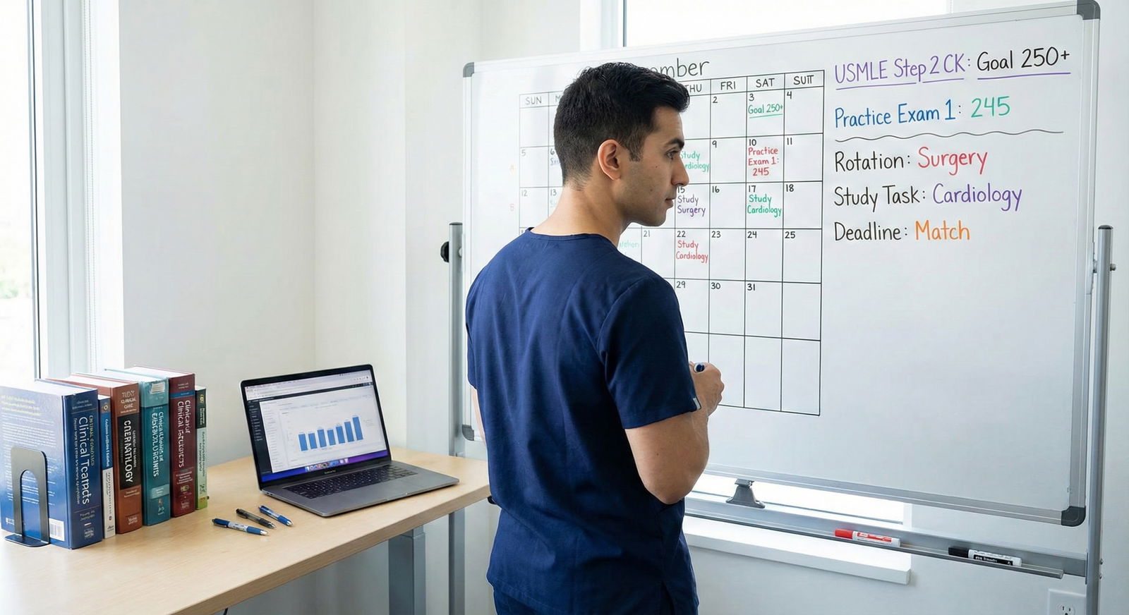 Medical resident looking at computer with ERAS application on screen -  for Already Submitted ERAS and Step 2 CK Is Low: How