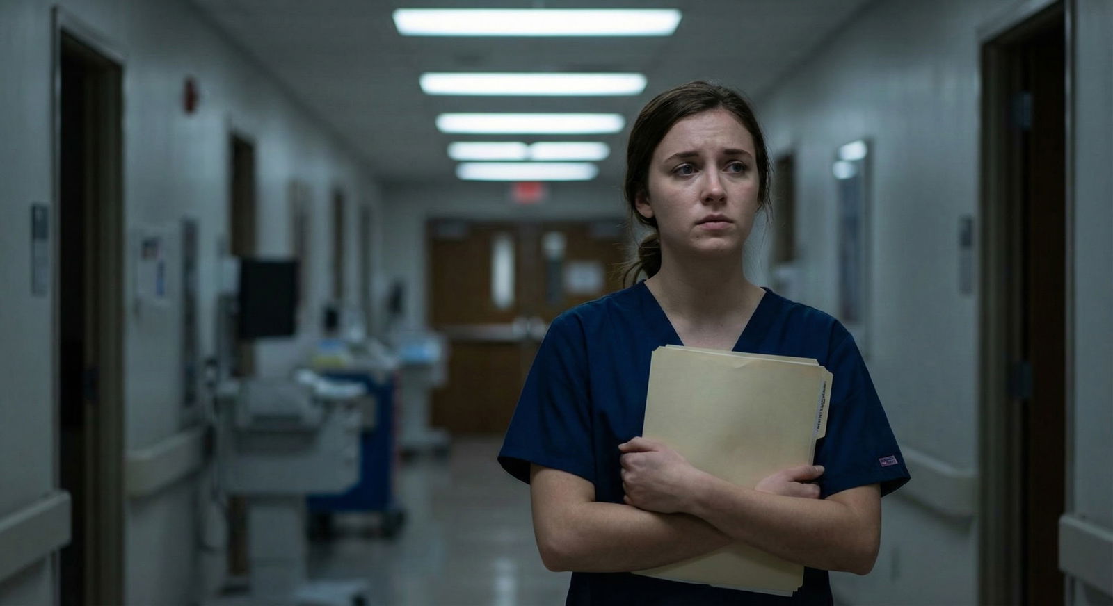 Medical student walking alone in hospital hallway at dusk -  for Can I Still Match Competitively If I Reported Harassment in