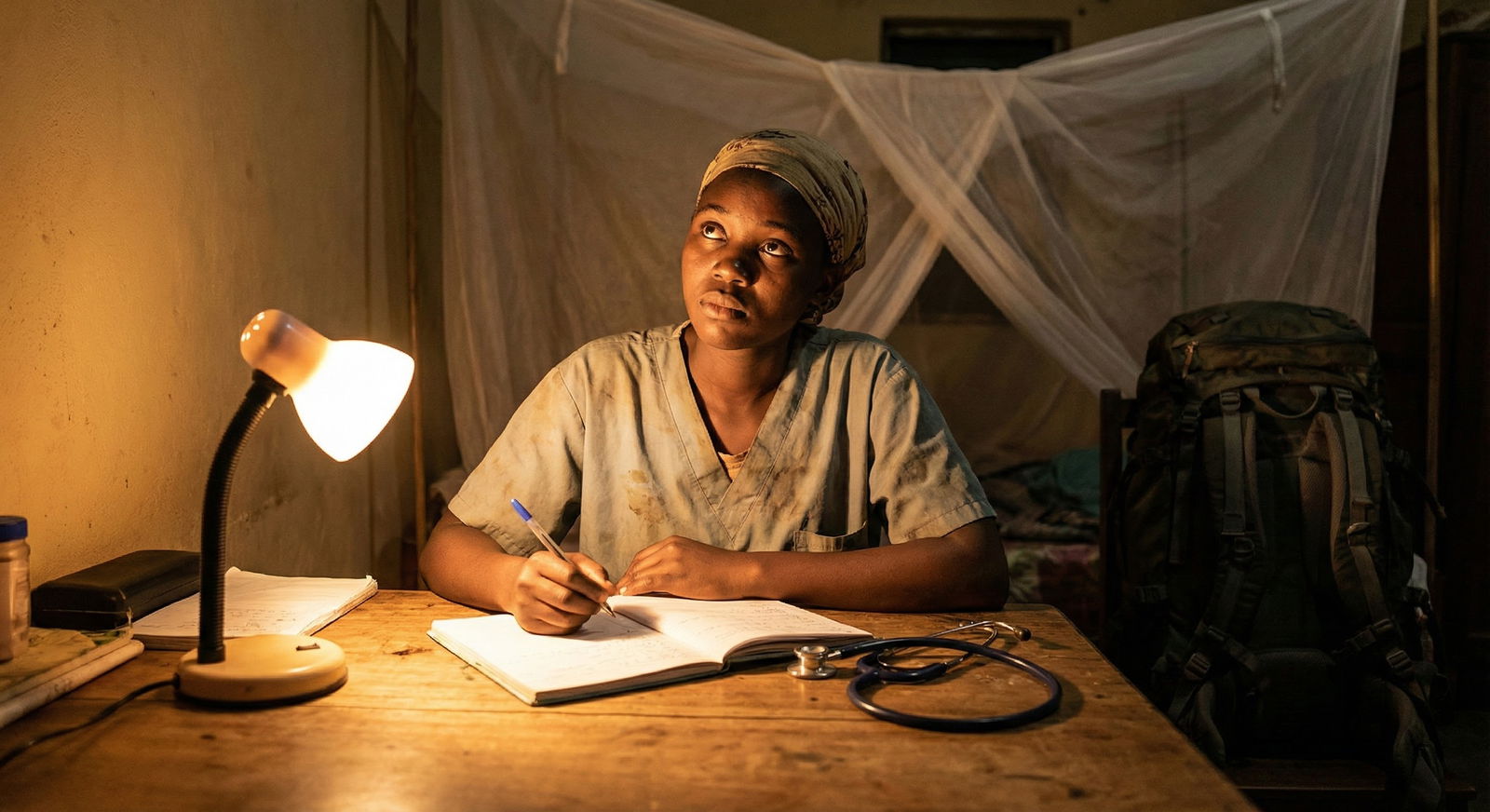 Medical student writing a reflective journal after a clinic day Medical student writing a reflective journal after a clinic day - for Are Faith-Based Missions Less Academic? Examining the