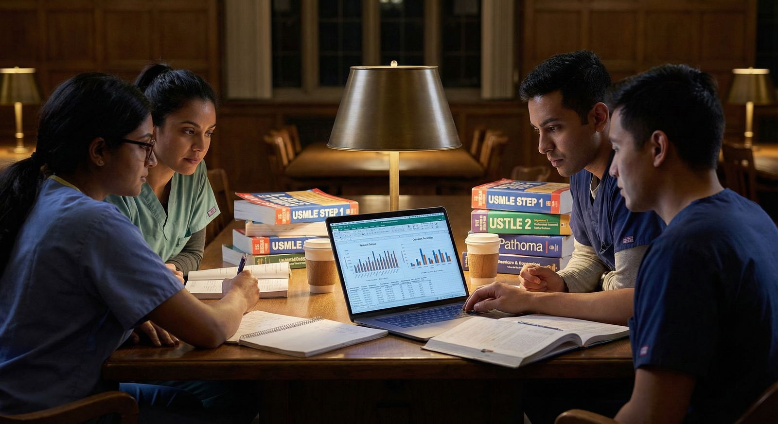 Medical student looking at USMLE Step 1 score report with concern -  for Thinking Step 1 Doesn’t Matter Now? 7 Career-Limitin