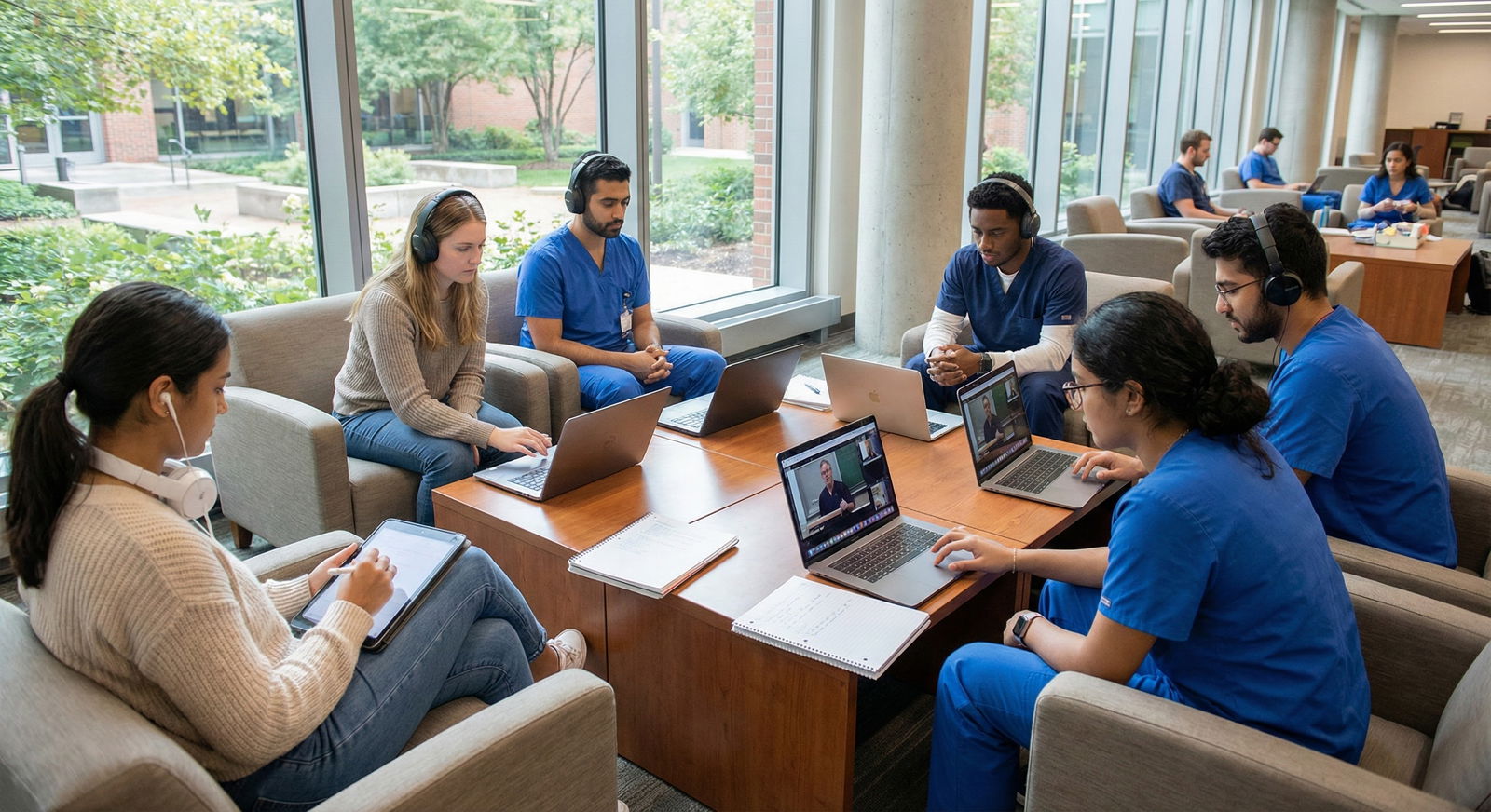 Senior physician leading a meeting in a medical school conference room -  for Trends in Medical Education Leadership Position