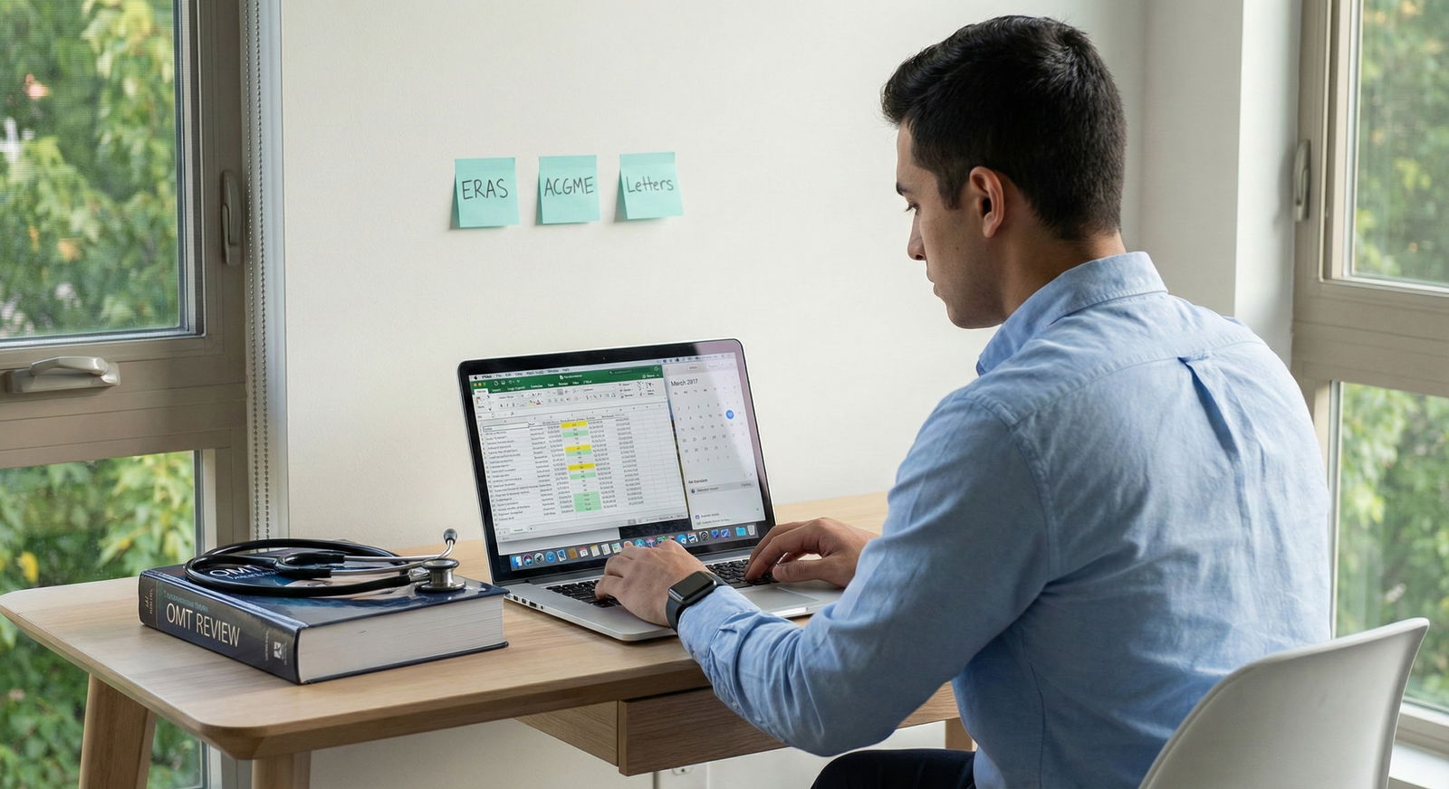 Osteopathic medical student planning residency application during summer -  for Pre-Application Summer for DOs: Building an A