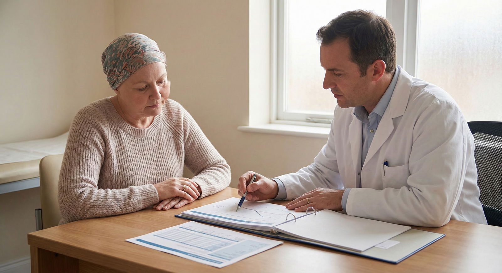 Researcher reviewing clinical trial data on a screen -  for A Patient Demands an Experimental Cancer Drug They Saw Online: Re