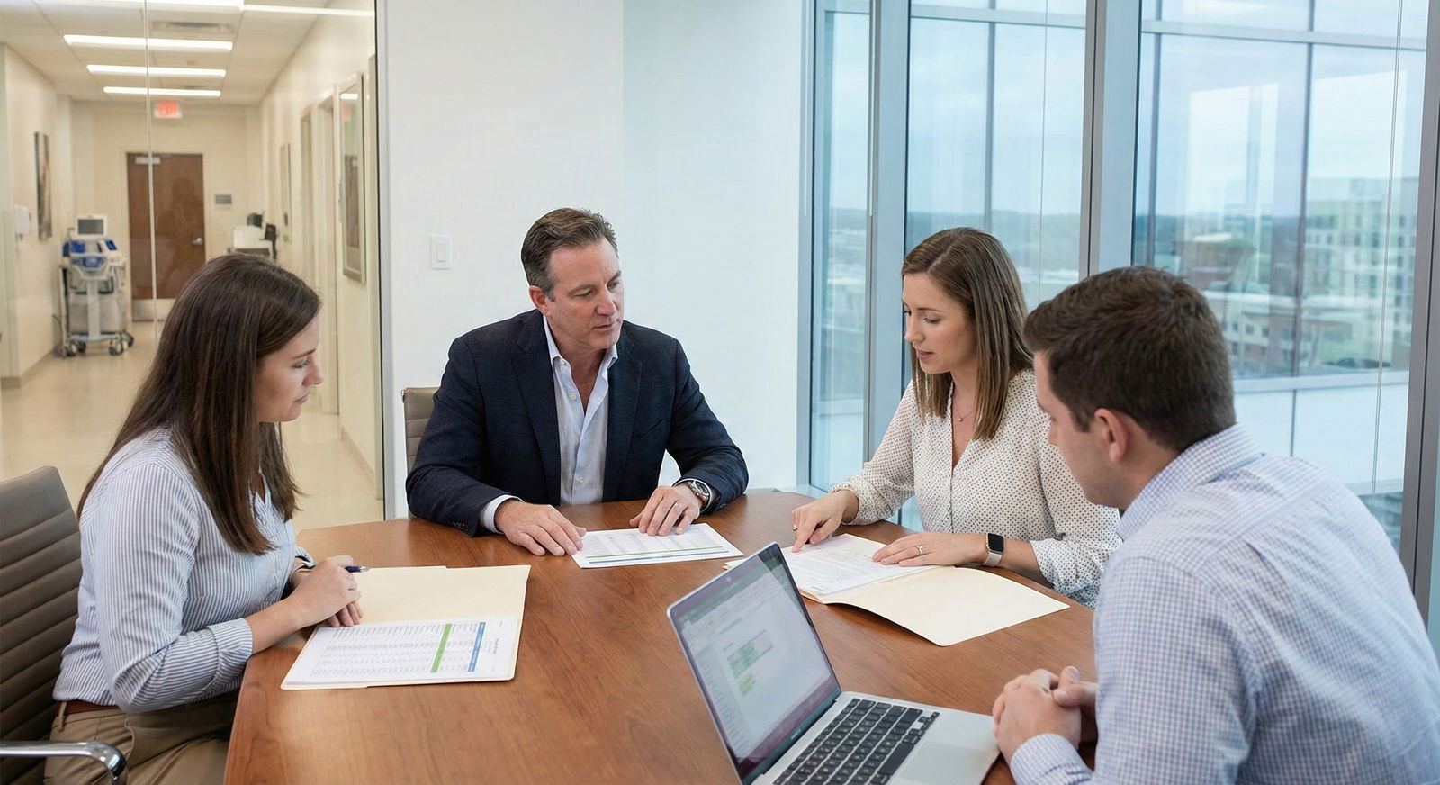 Physician reviewing multiple job offers at a desk -  for How Many Job Offers Should You Collect Before Accepting a Physician