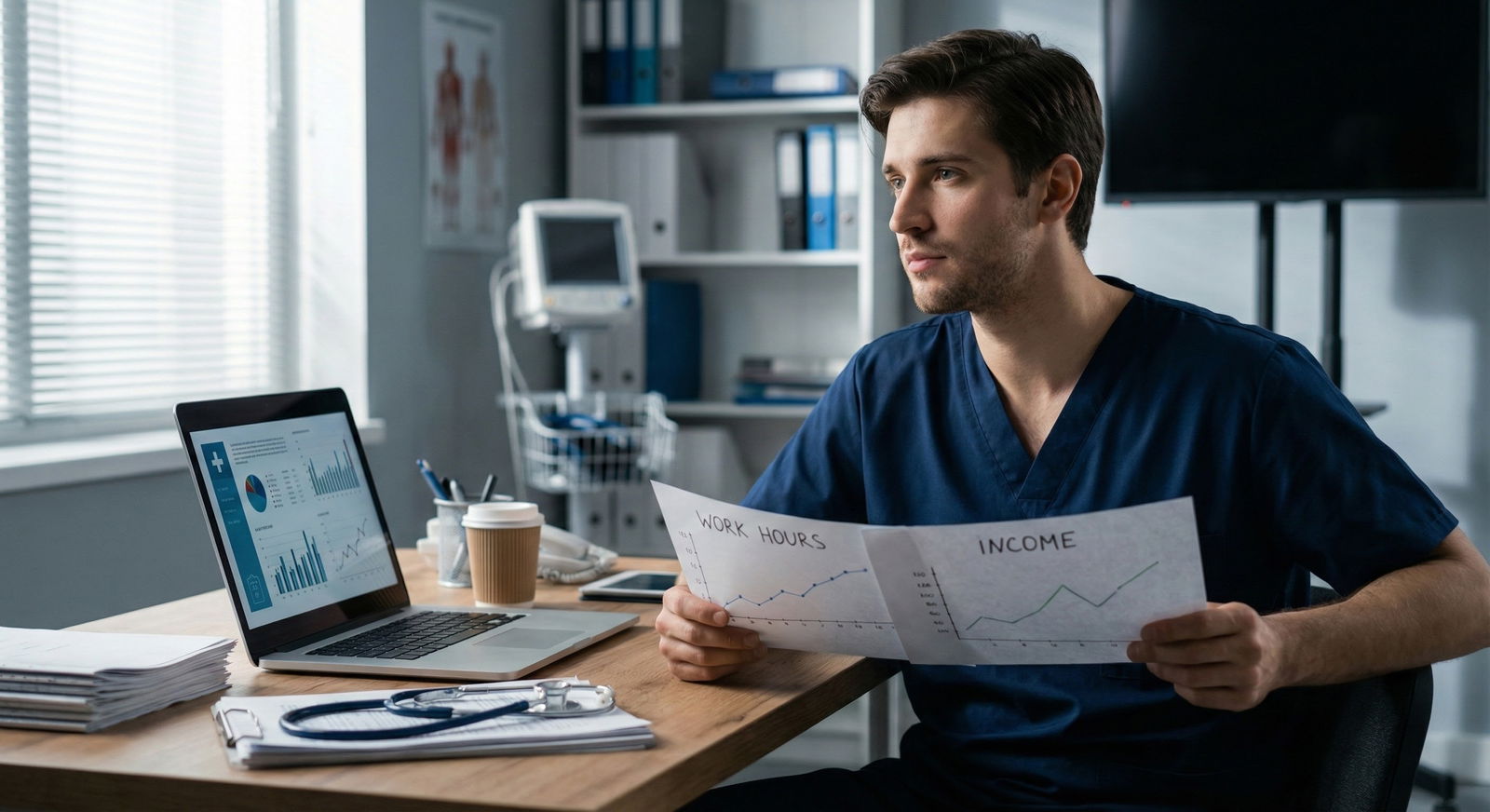 Physician comparing lifestyle and salary across specialties -  for Myth vs Reality: Are ‘Lifestyle Specialties’ Always Lower