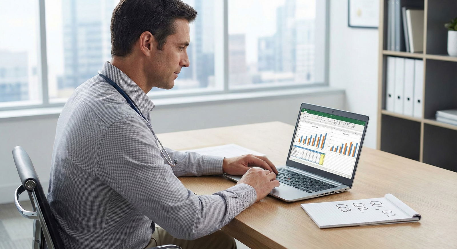 Locum physician at immigration office reviewing visa paperwork -  for Managing Visas and Immigration Constraints as a Locum P