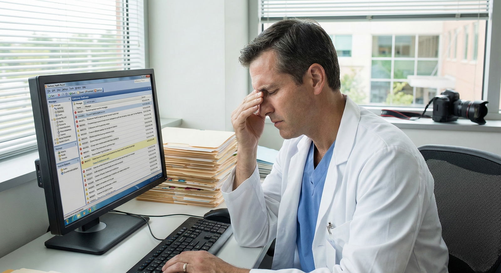 Physician confidently leaving a hospital building at sunset -  for A Practical Script for Asking for More Base Pay and Less R