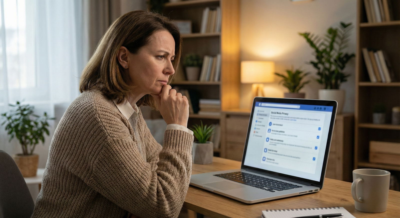 Physician reviewing social media privacy settings -  for Should I Add Patients, Staff, or Colleagues on Social Media Profiles