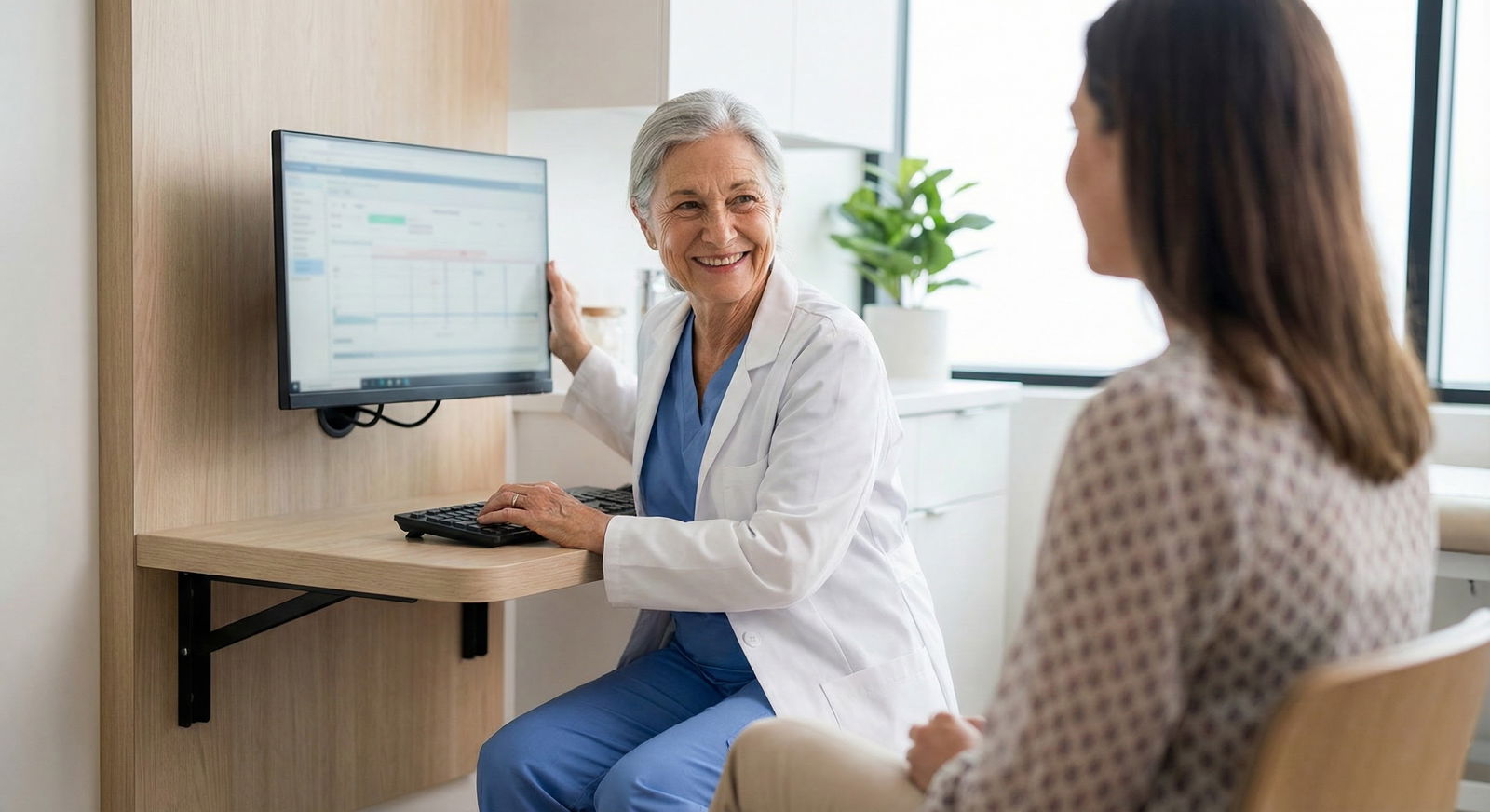 Physician using computer while maintaining rapport Physician using computer while maintaining rapport - for I’m Afraid I’ll Forget Details if I’m ‘Too Present’ With Patients