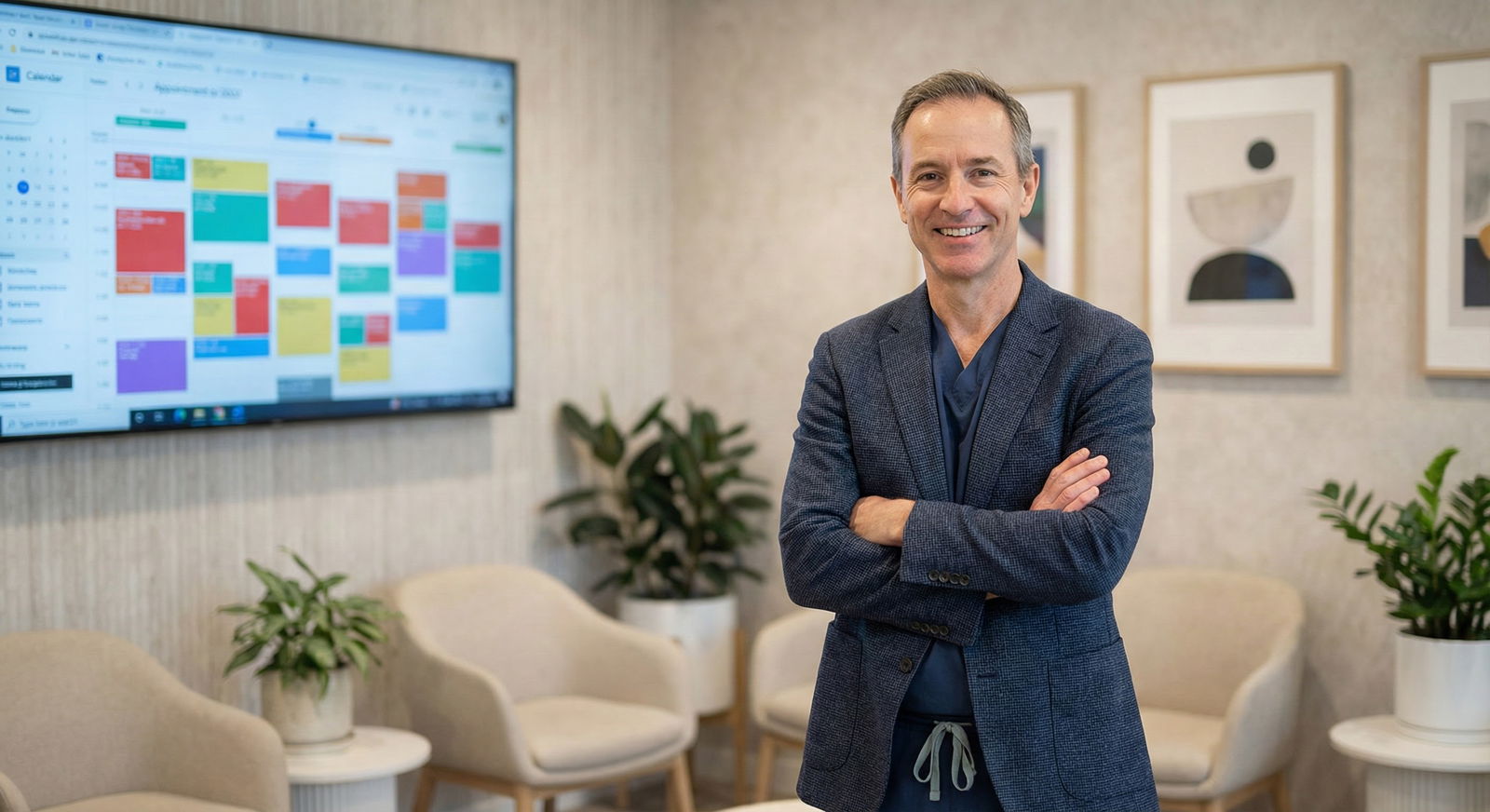 Private practice clinic with happy physician owner -  for Academic vs Private Practice: Who Actually Takes Home More Money?