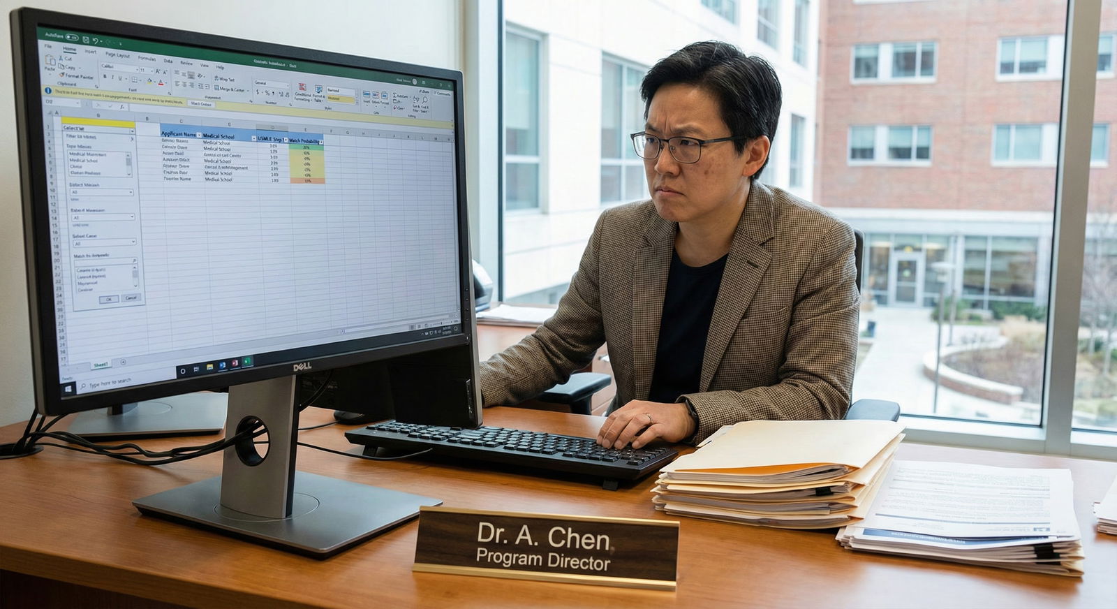 Residents in a small community hospital reviewing a schedule on a whiteboard -  for Curriculum Structures Typical of Least Co