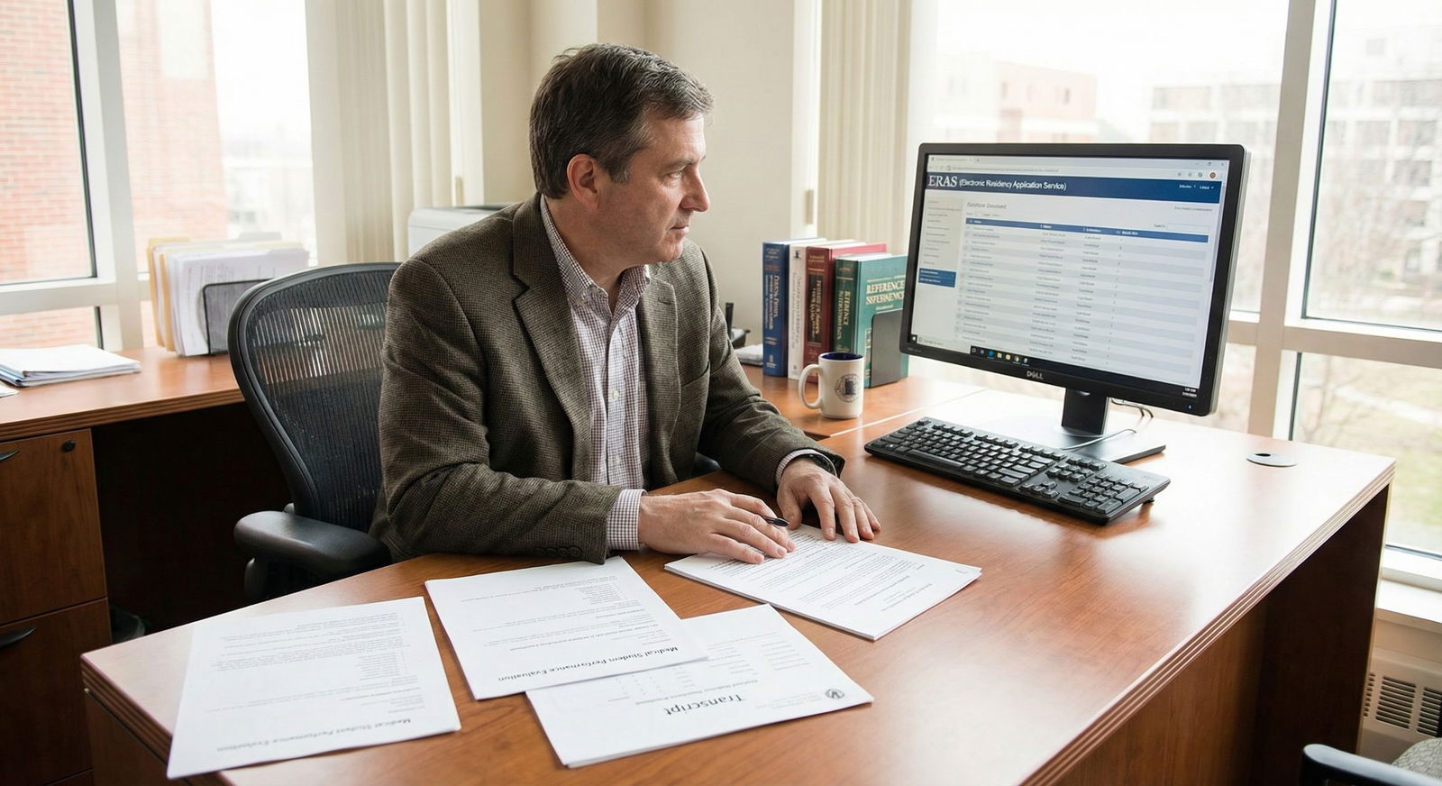 Medical student preparing residency application at night -  for What Do Program Directors Consider a ‘Red Flag’ on Applicatio