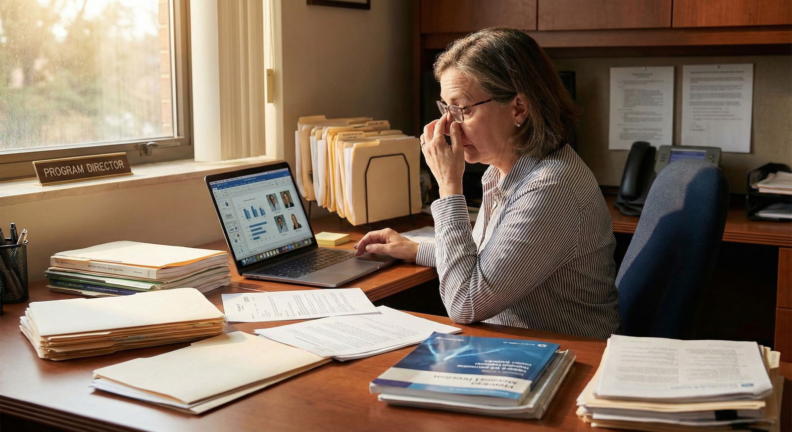 Residency applicant walking through hospital hallway after interview -  for What If Interviewers Only Ask About My Low Step S