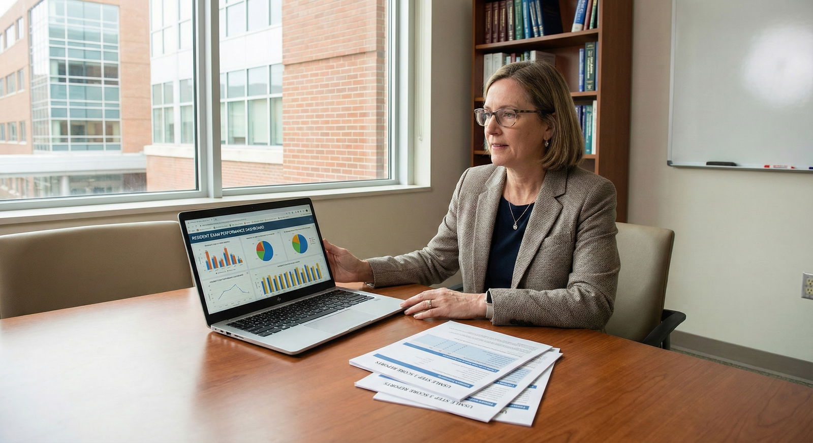 Program director reviewing resident performance data and board scores -  for What Program Directors Infer from Your Step 3 Ti