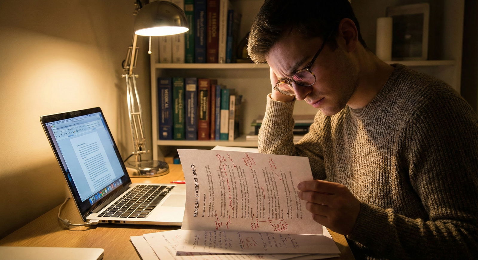 Calmer residency applicant updating their personal statement on laptop -  for If You Submitted the Wrong Personal Statement V