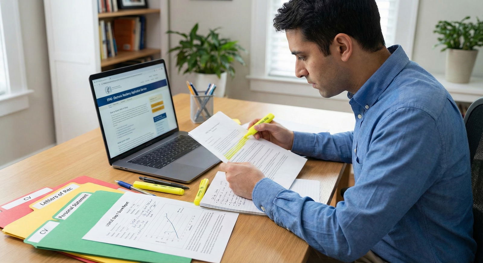 Residents reviewing fellowship match statistics together -  for Impact of Low Step Scores on Fellowship Placement: Longitudin
