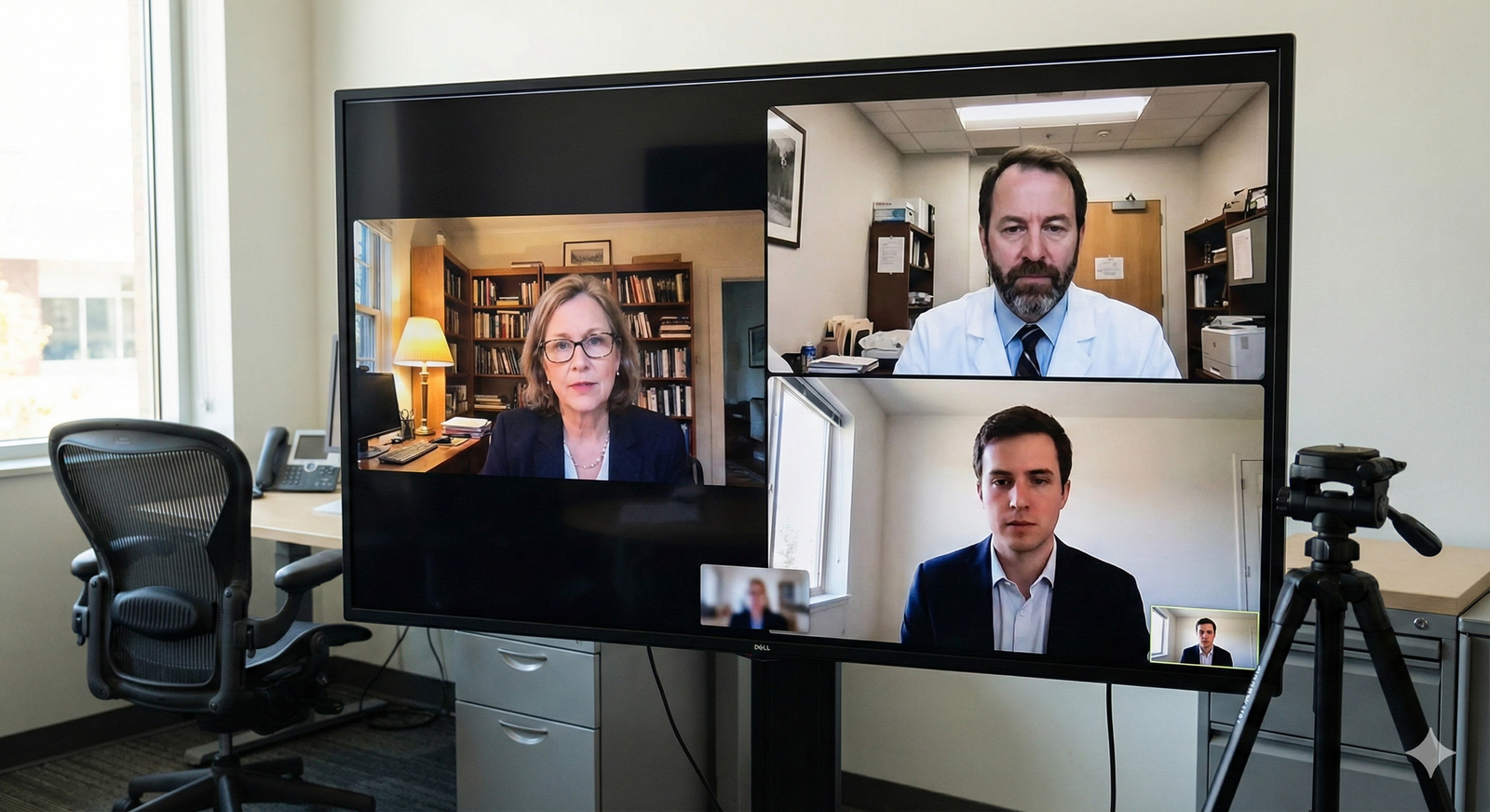 Medical applicant asking questions during a virtual residency interview -  for Step-by-Step Script for Handling an Awkward Vi