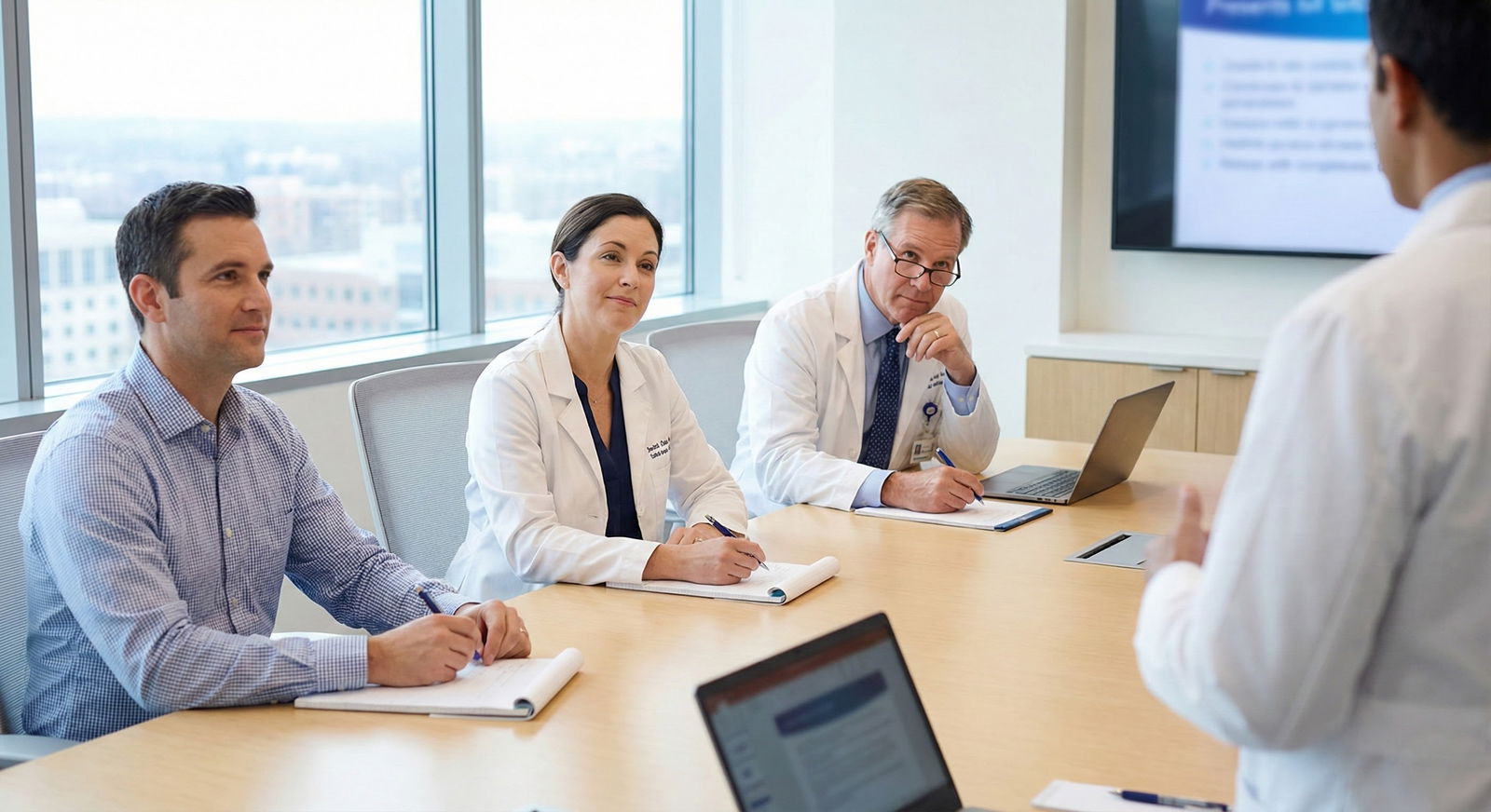 Residency applicant in a professional interview setting with program director -  for Addressing Professionalism Concerns Thro