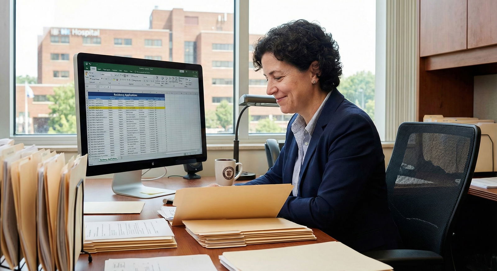 Residency program director reviewing applications on a desktop computer Residency program director reviewing applications on a desktop computer - for My Mentor Left the Institution—Will Their LOR