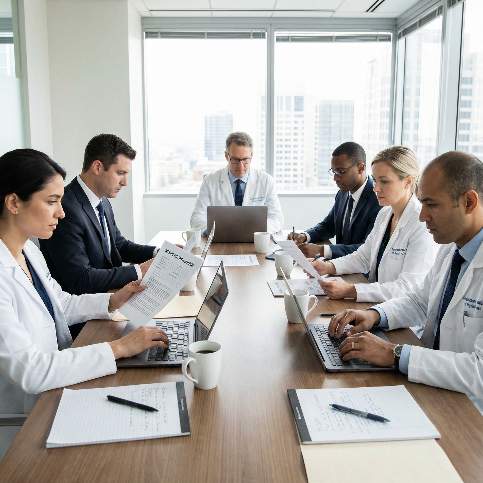 Residency selection committee reviewing applications -  for I Took a Mental Health Leave: Will PDs See Me as Unreliable Forev