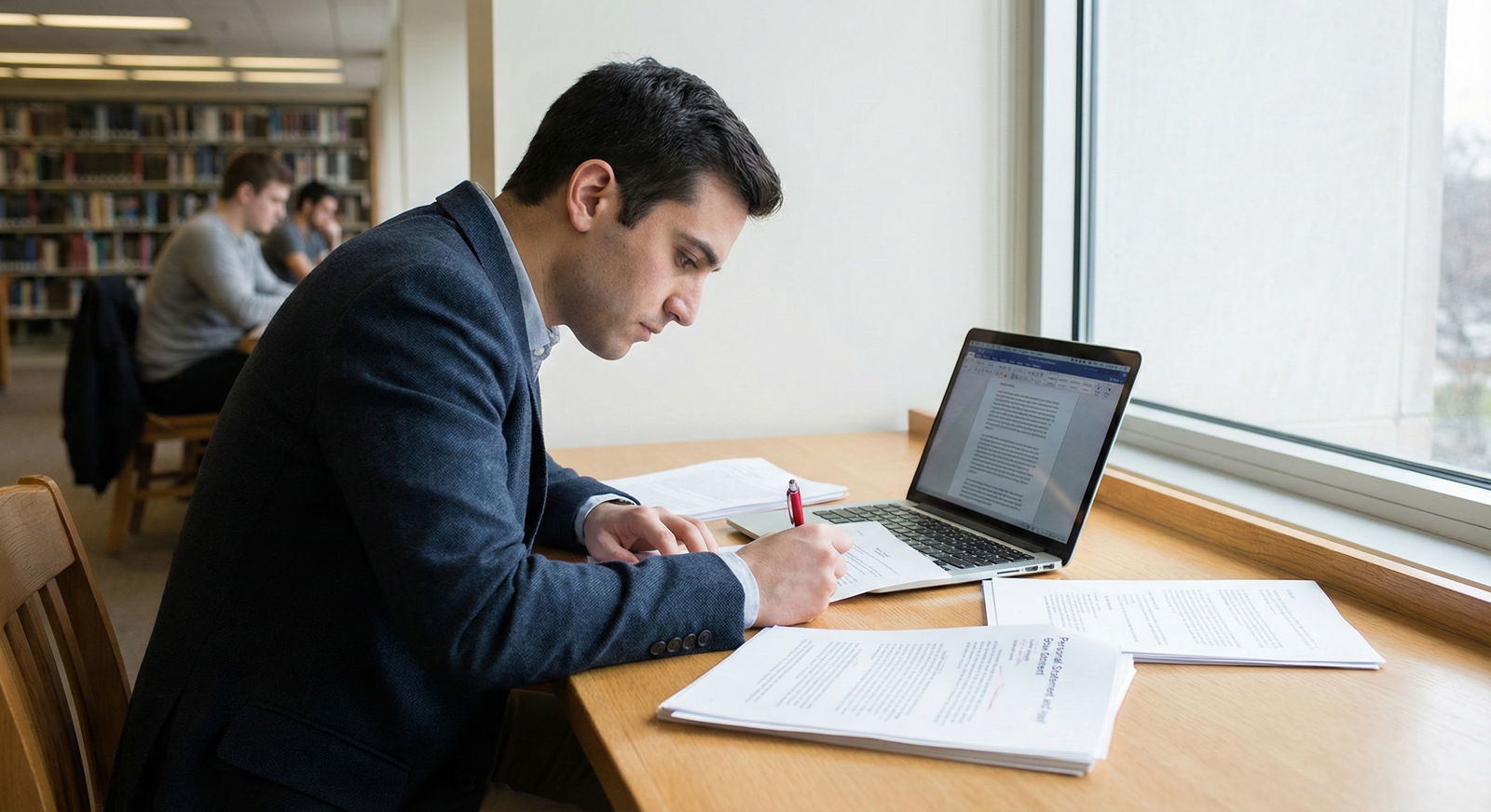 Resident applicant writing a personal statement on a laptop at a quiet desk -  for No, Your Personal Statement Doesn’t Need a