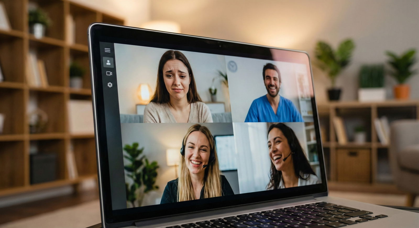 Residency applicant testing different virtual backgrounds before interviews -  for What If My Virtual Background Looks Unprof