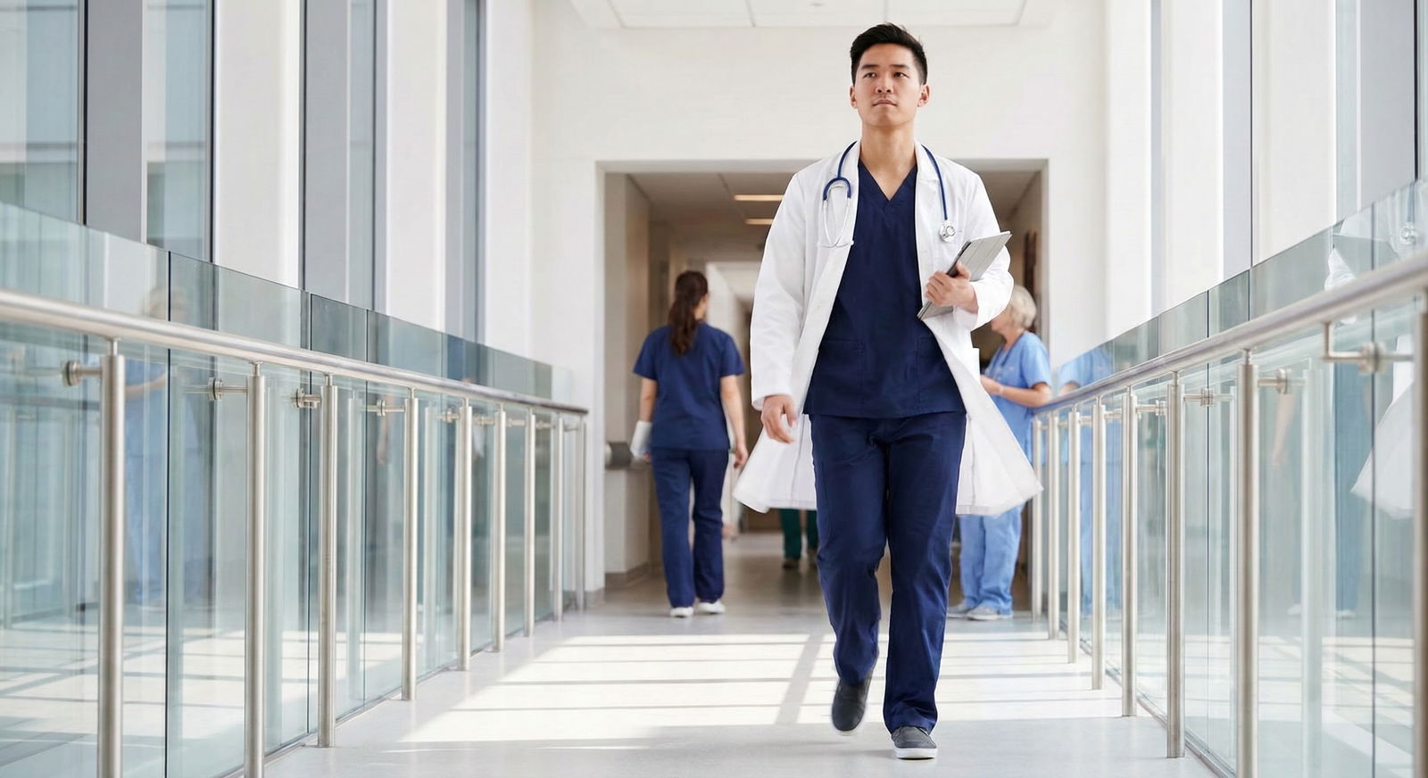 Residents walking outside hospital in city environment -  for How Specific Should I Be About Location Reasons in My LOI?