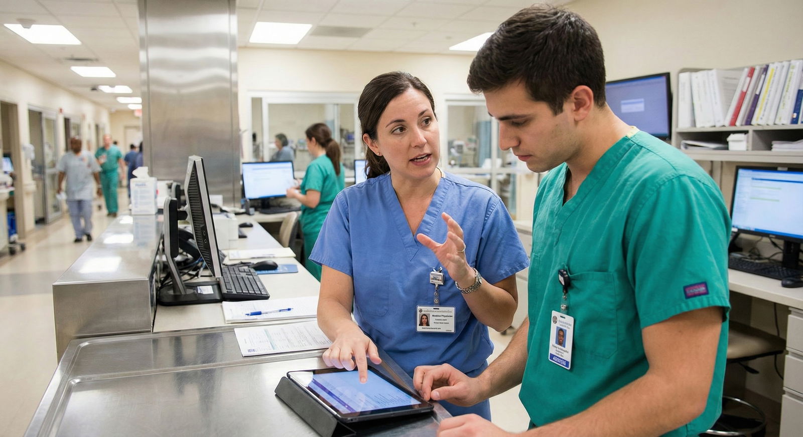 Medical resident reflecting on exam results at a desk -  for If You Failed a Step Exam Then Passed Low: Rebuilding Credibilit