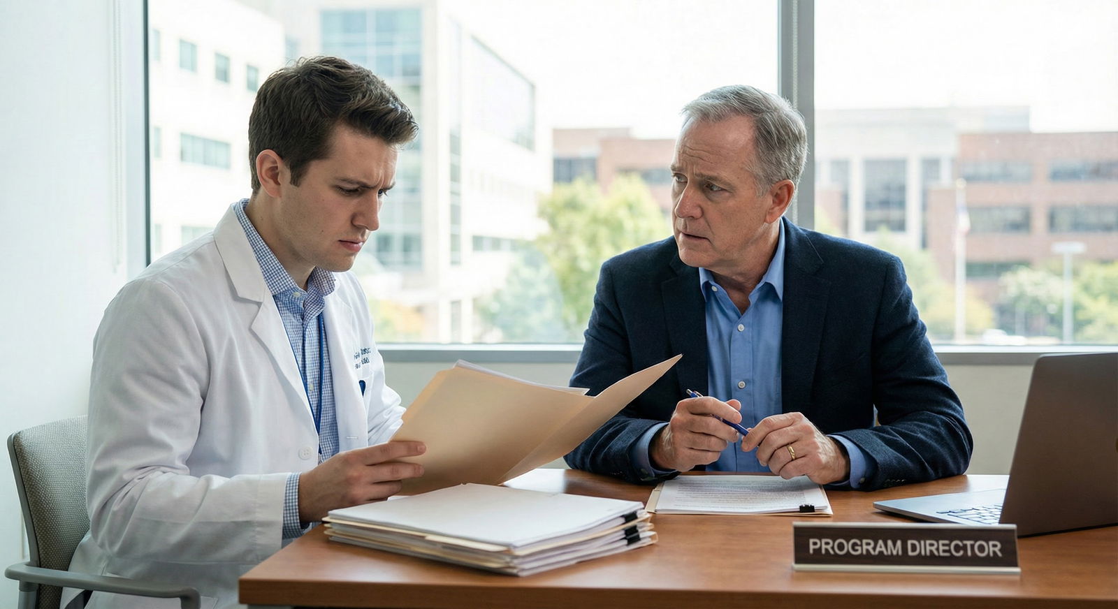 Resident meeting with program director about Step 3 delay -  for Costly Step 3 Registration Mistakes Residents Regret Too Lat