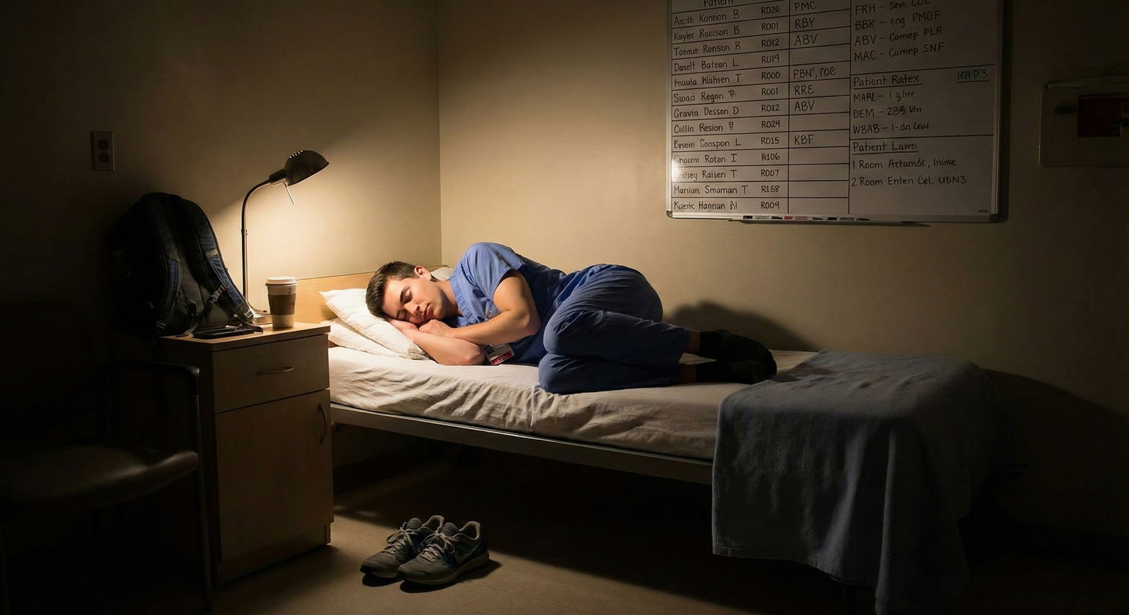 Resident physician receiving signout before a night shift -  for Long Hours vs Learning: Data on How Duty Hours Affect Traini