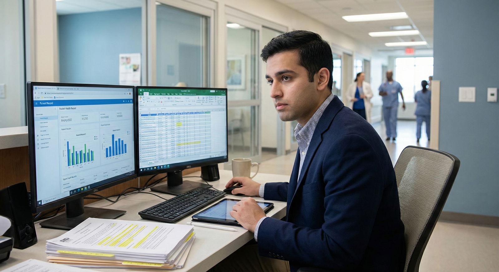Stressed medical graduate staring at laptop late at night -  for I Can’t Find a Gap Year Position Yet—Is It Too Late to Salva
