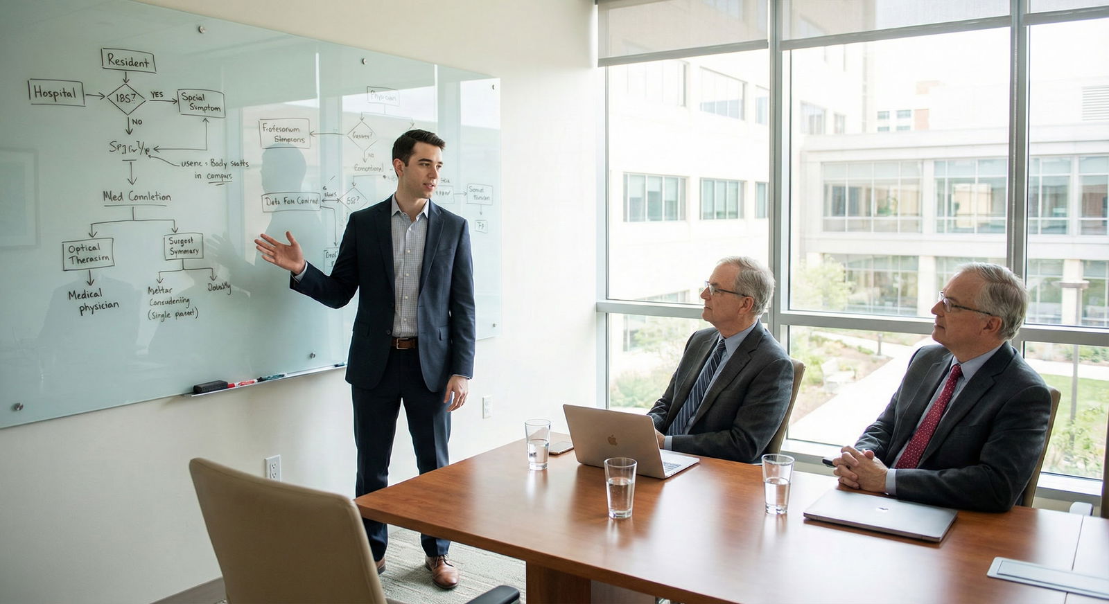 Residency applicant reviewing a Step score report and transcript at a desk -  for Worried About an ‘Explain This Low Score’ Q