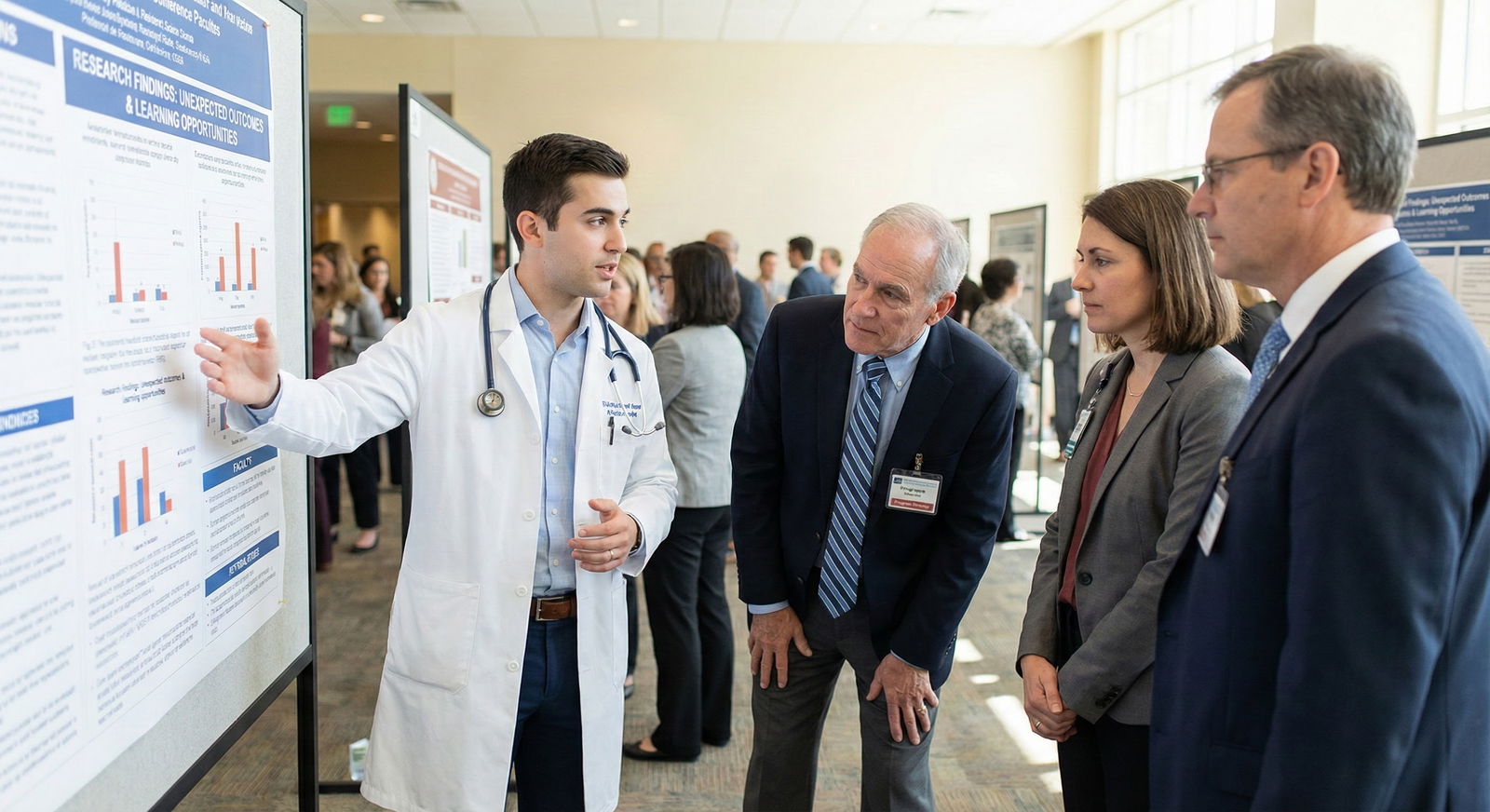 Medical students reviewing residency match data together -  for How Much Research Do You Really Need to Be Competitive for Re