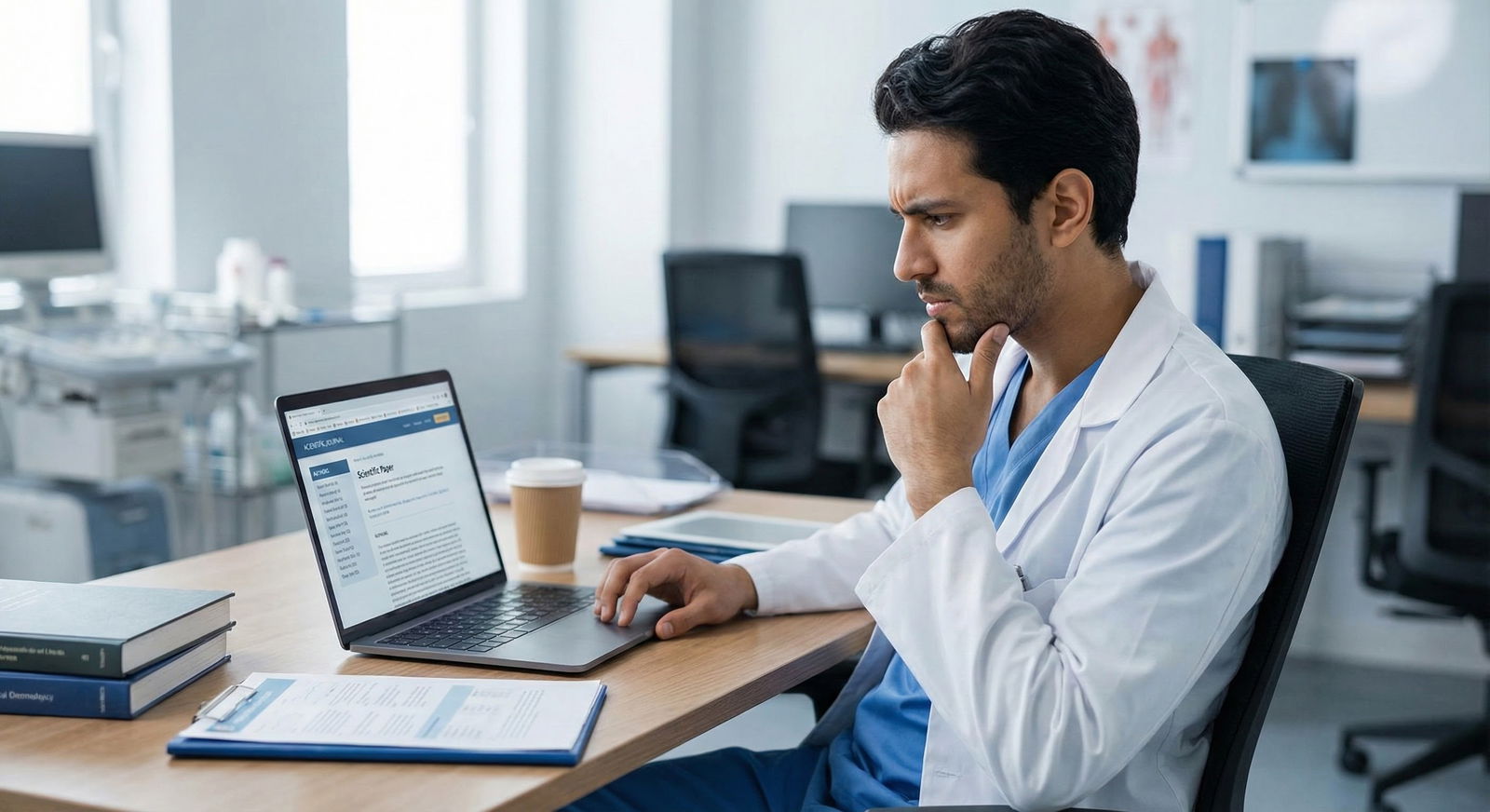 Resident researcher looking at author list on a published paper Resident researcher looking at author list on a published paper - for When Your Name Is Missing From a Paper: How to Handle