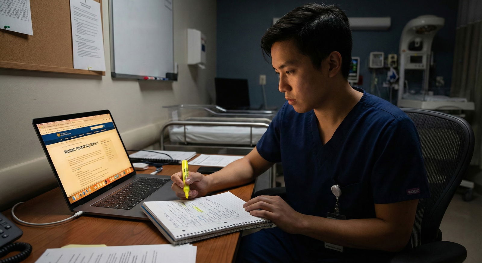 Residency program director and resident in a small office during a difficult meeting -  for If Your Prelim Program Won’t Supp